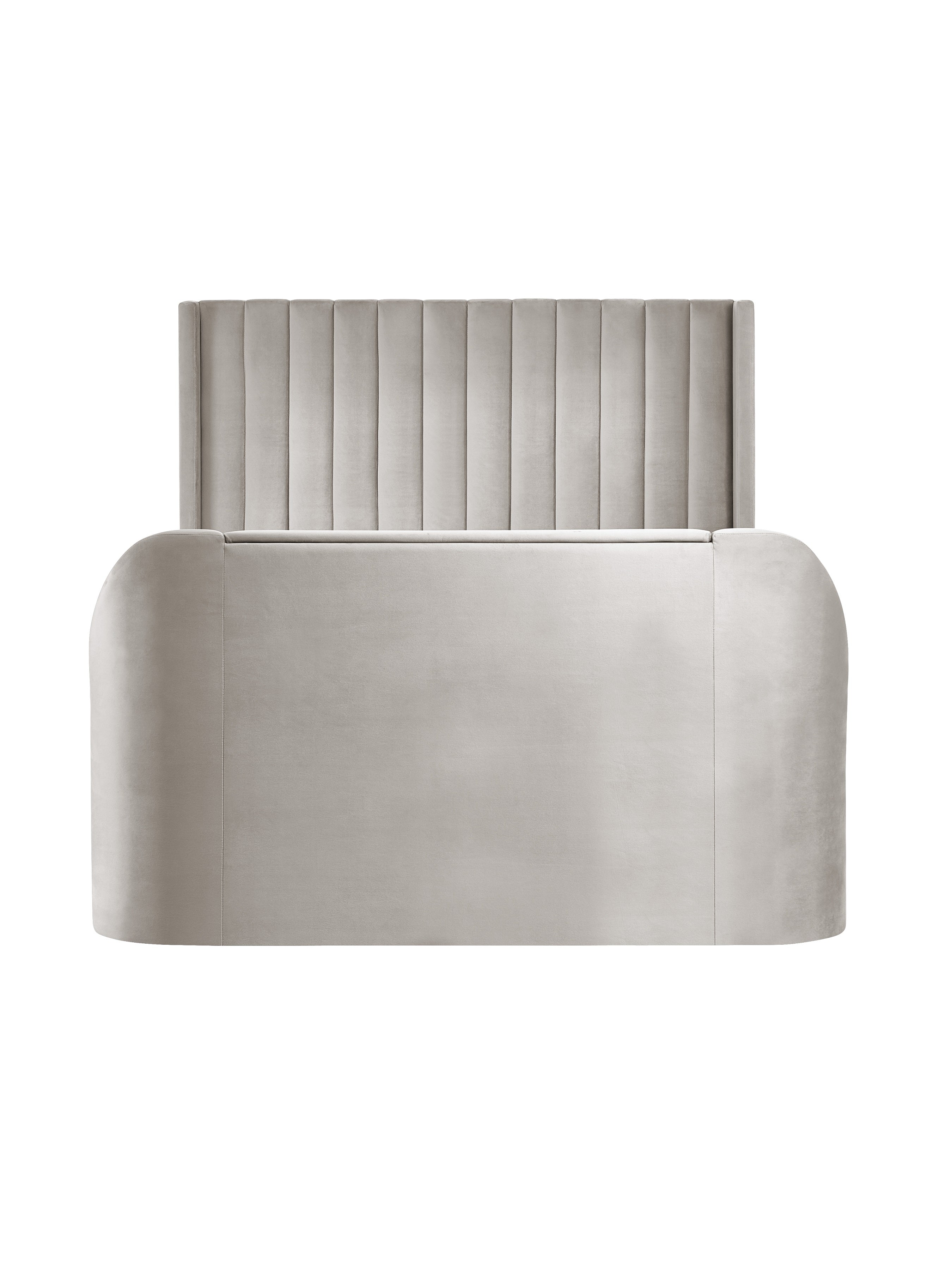 Alston Light Grey Velvet Ottoman TV Bed Double