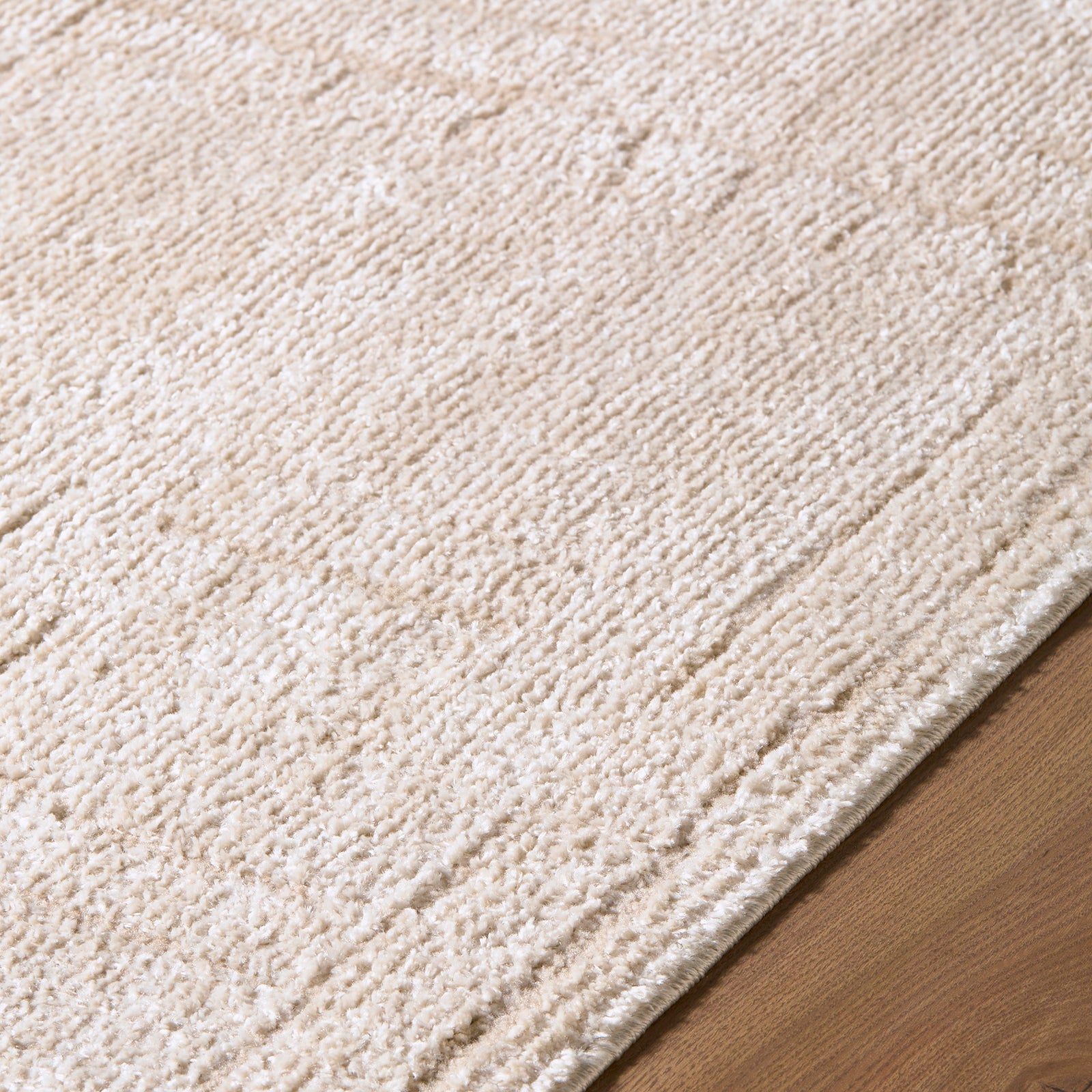 Alba Modern Graphic Ivory & Taupe Polypropylene & Polyester Rug 160x213cm - texture detail