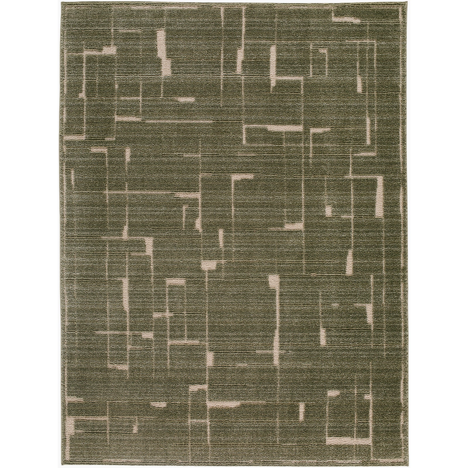 Alba Modern Graphic Beige Polypropylene & Polyester Rug 160x213cm - product image