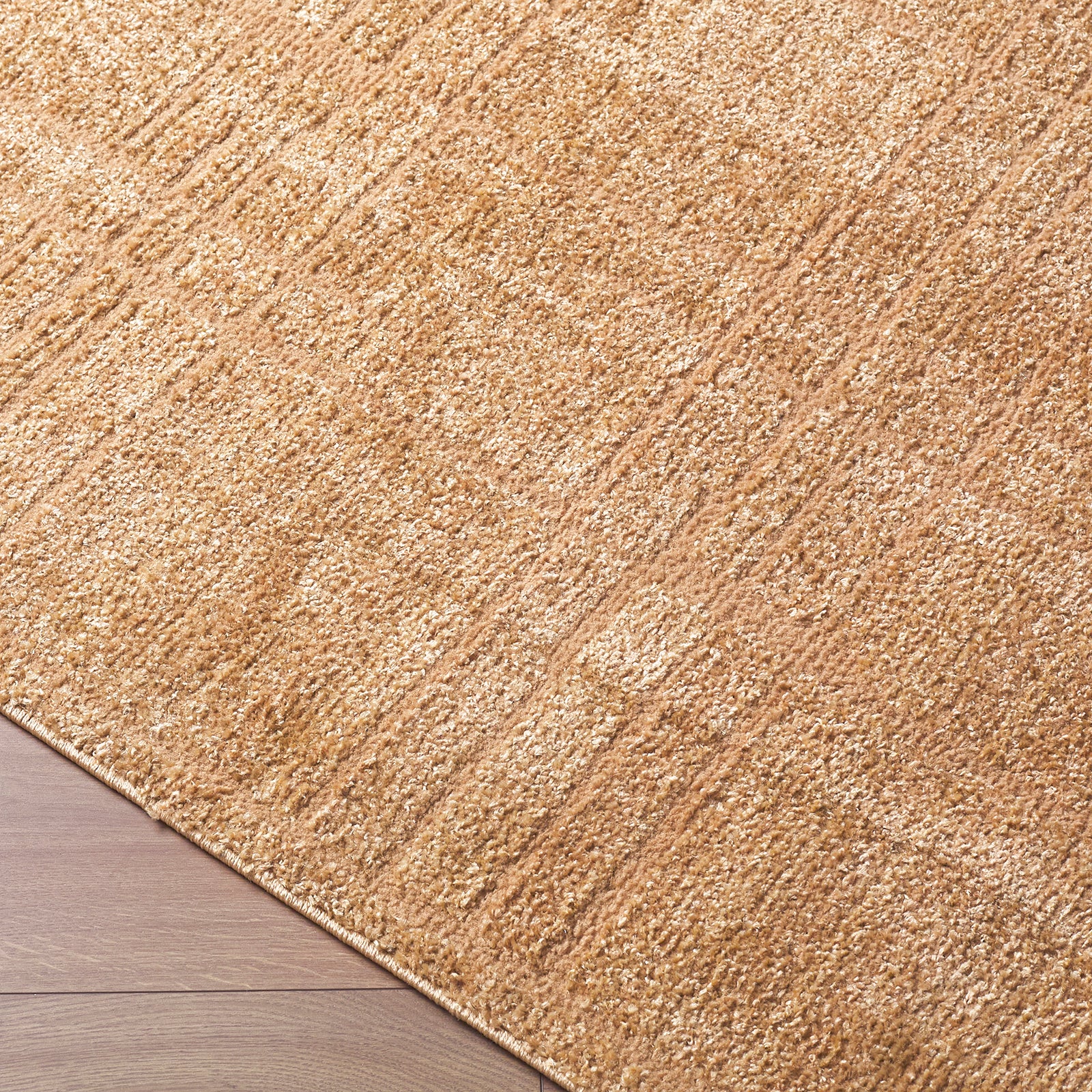 Alba Modern Graphic Tan Polypropylene & Polyester Rug 160x213cm - corner detail