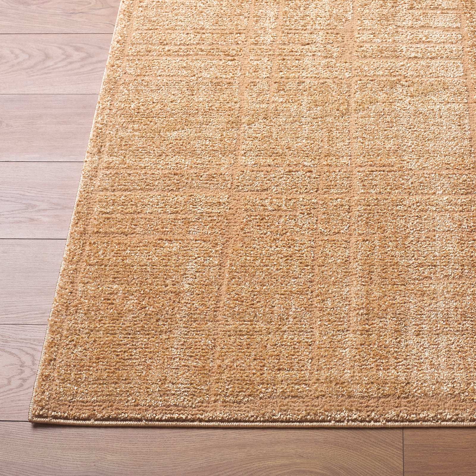 Alba Modern Graphic Tan Polypropylene & Polyester Rug 160x213cm - front view