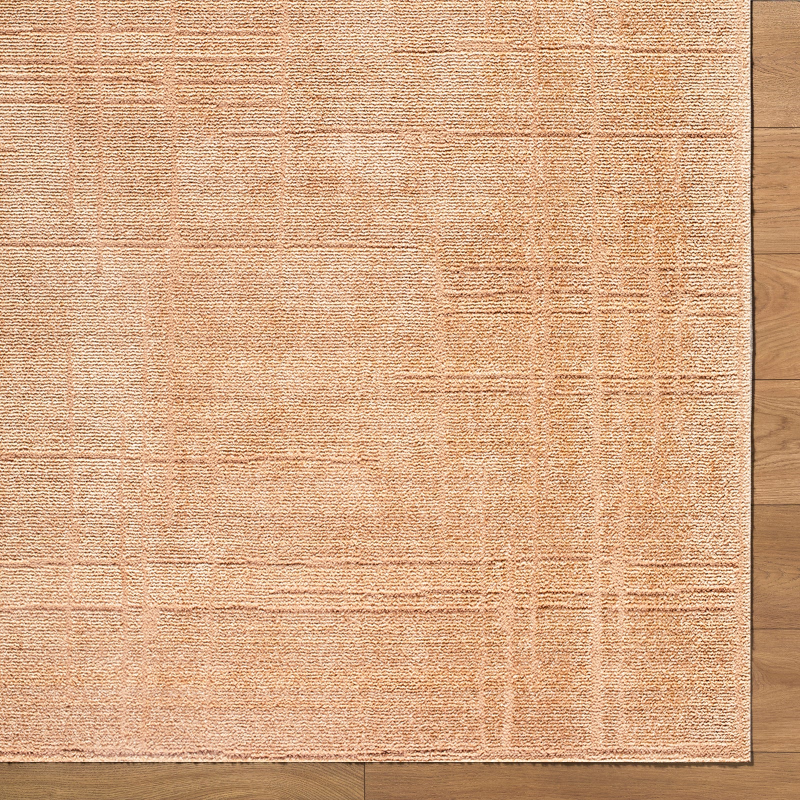 Alba Modern Graphic Tan Polypropylene & Polyester Rug 200x275cm - folded detail