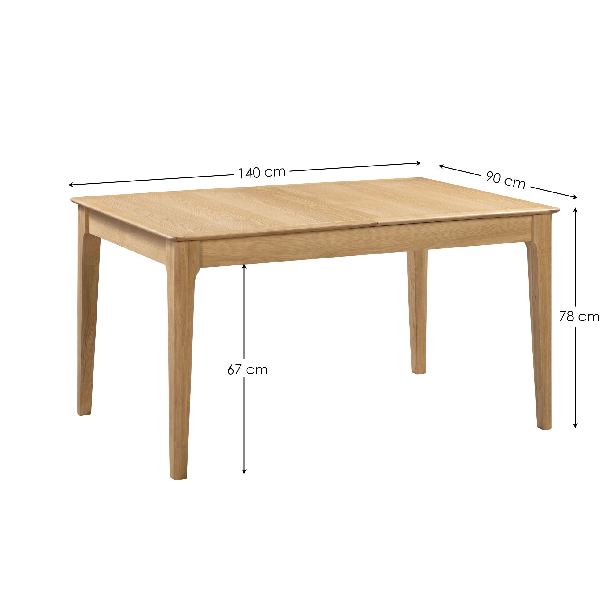 Millbrook Solid Oak Wood Extending Dining Table