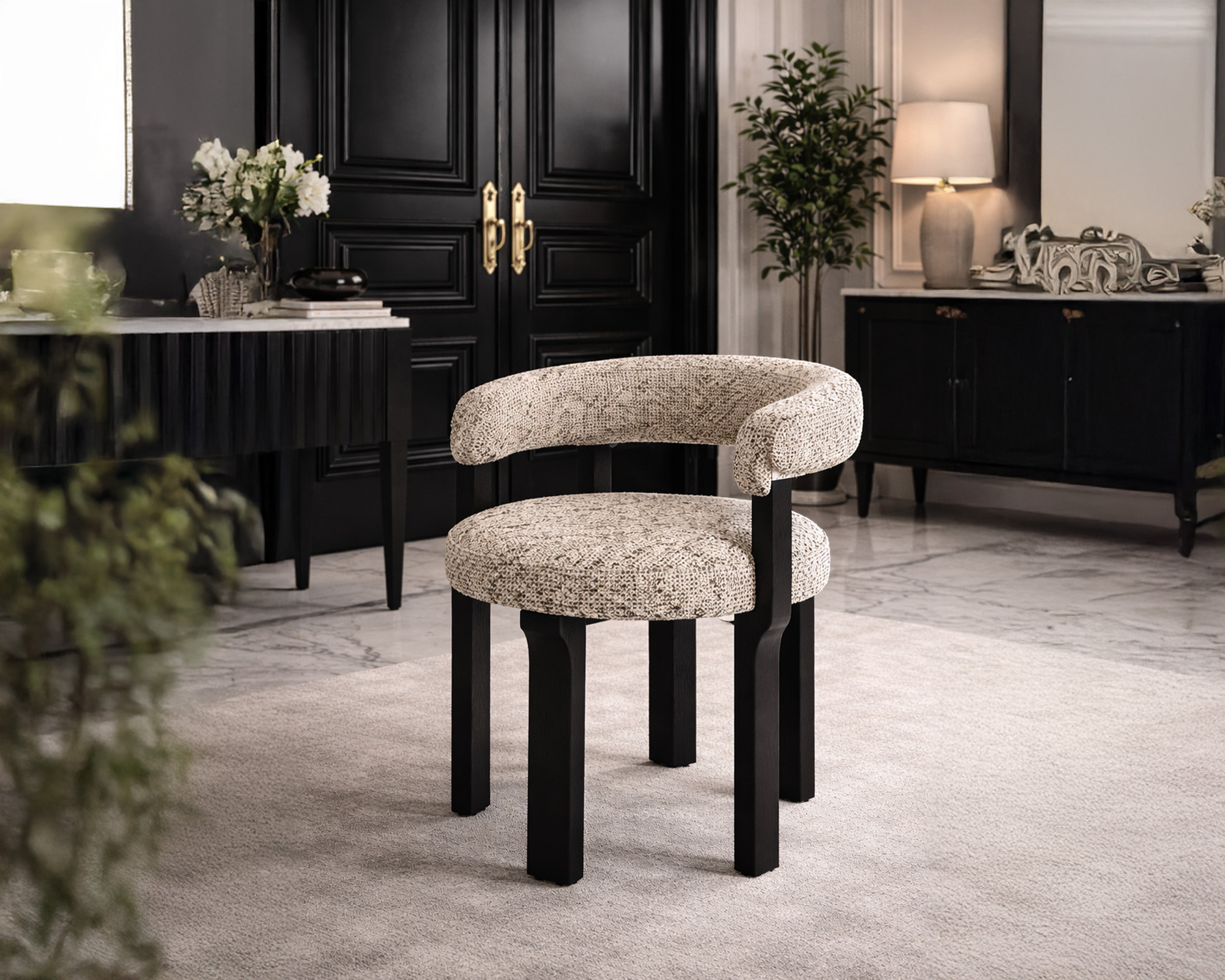 Elba Dining Chair  - Dexter Sparkle Stone