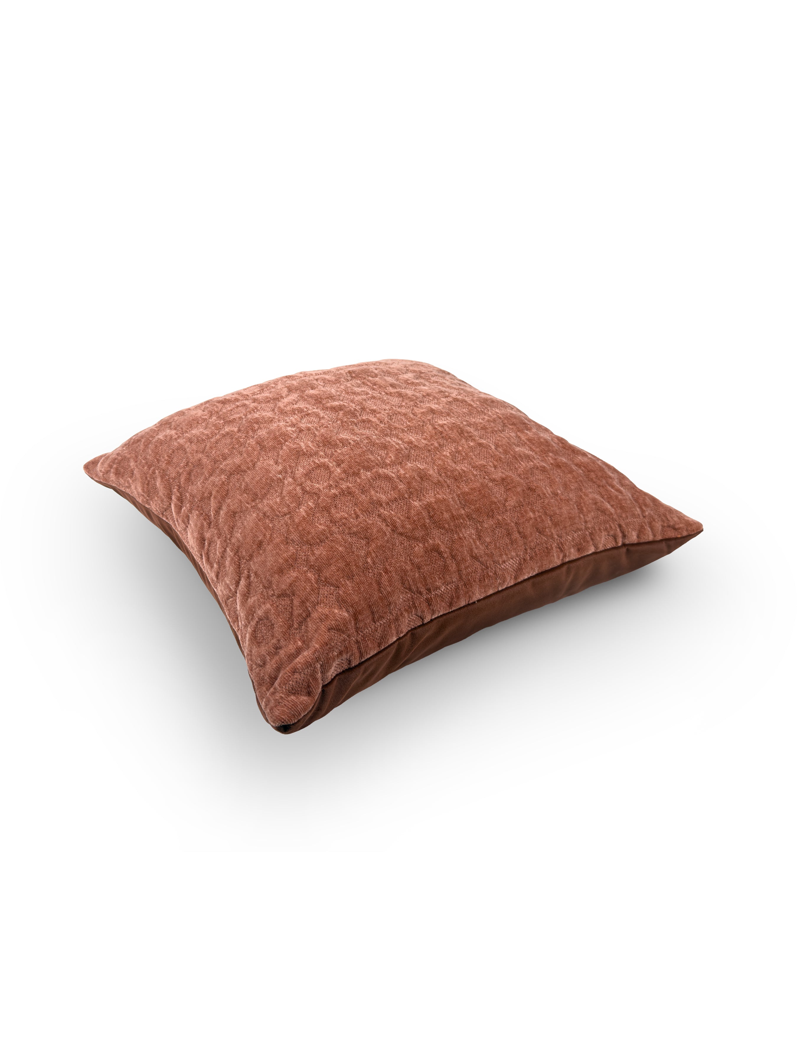 Set of 2 Desert Rose Square Cushions 45x45cm - topside angle