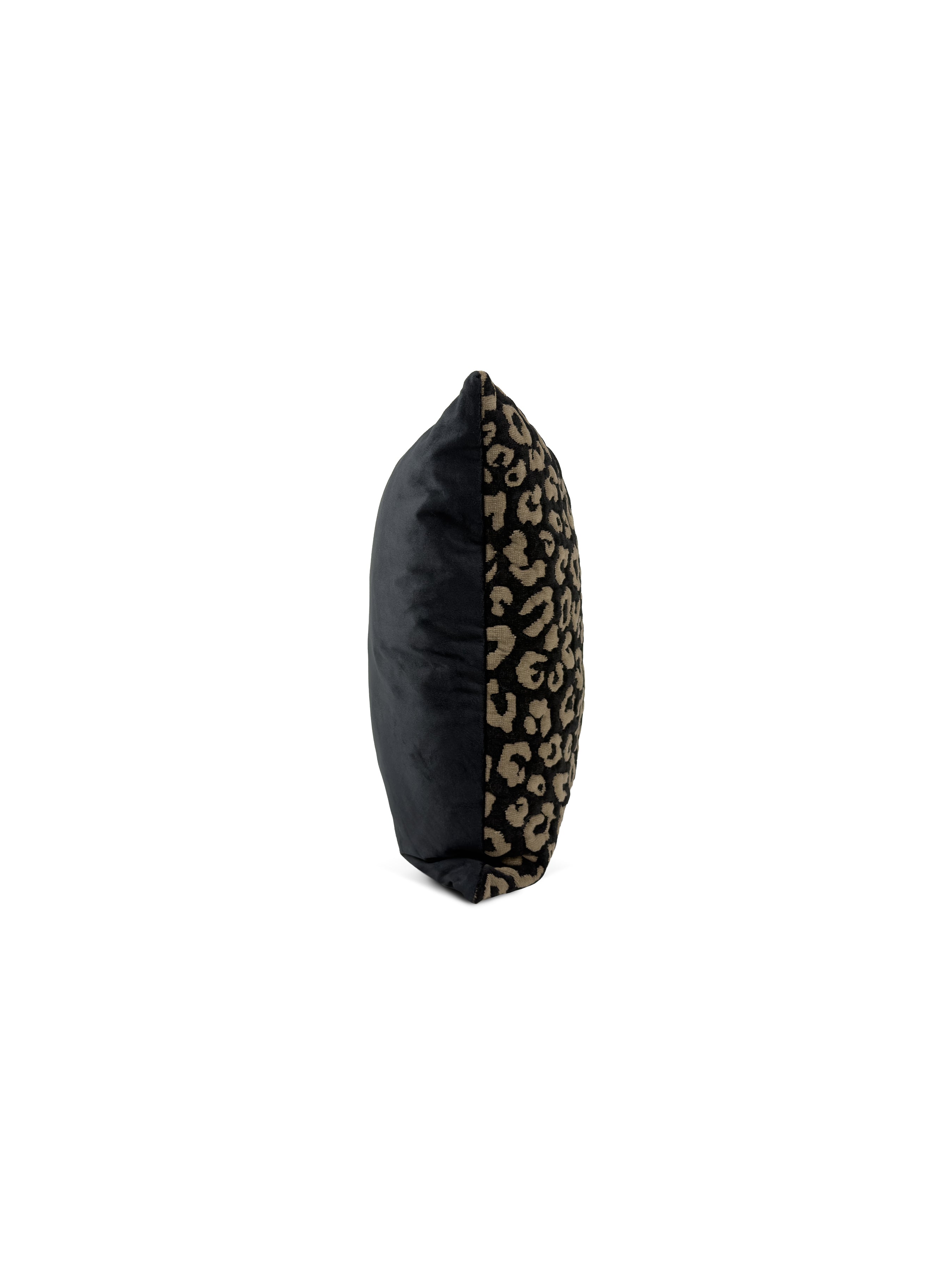 Set of 2 Luna Leopard Square Cushions 45x45cm - side angle
