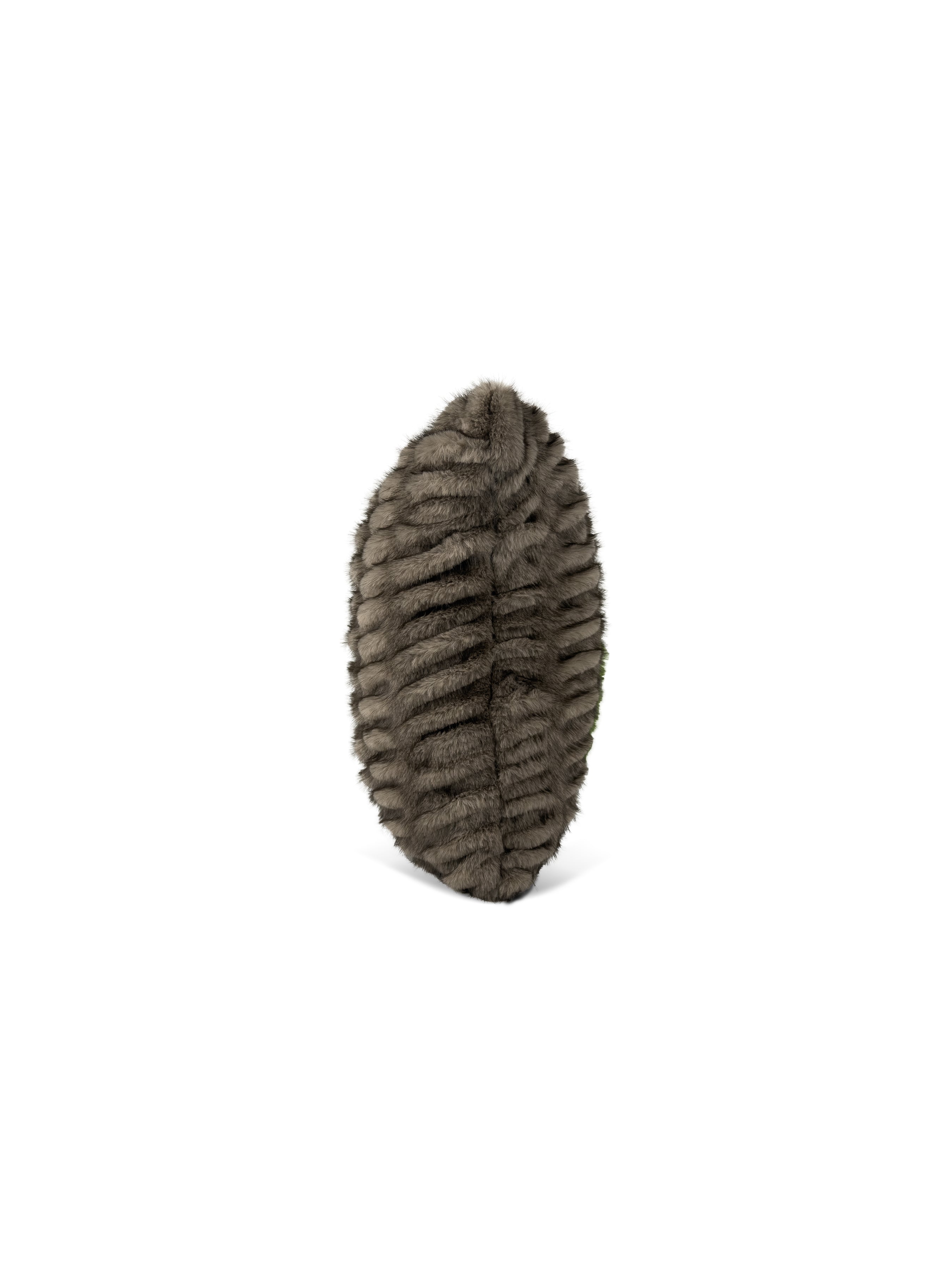 Set of 2 Fur Ridge Coco Square Cushions 45x45cm - side angle