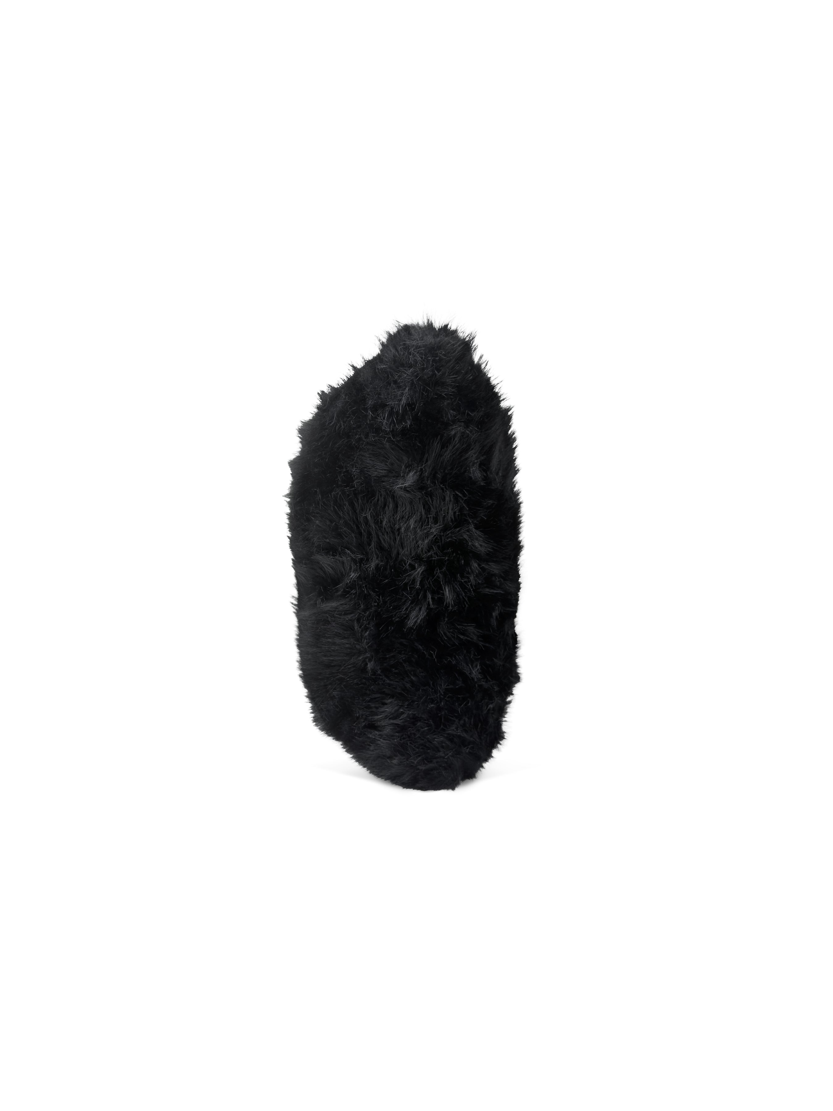 Set of 2 Lux Fur Midnight Square Cushions 45x45cm - side angle