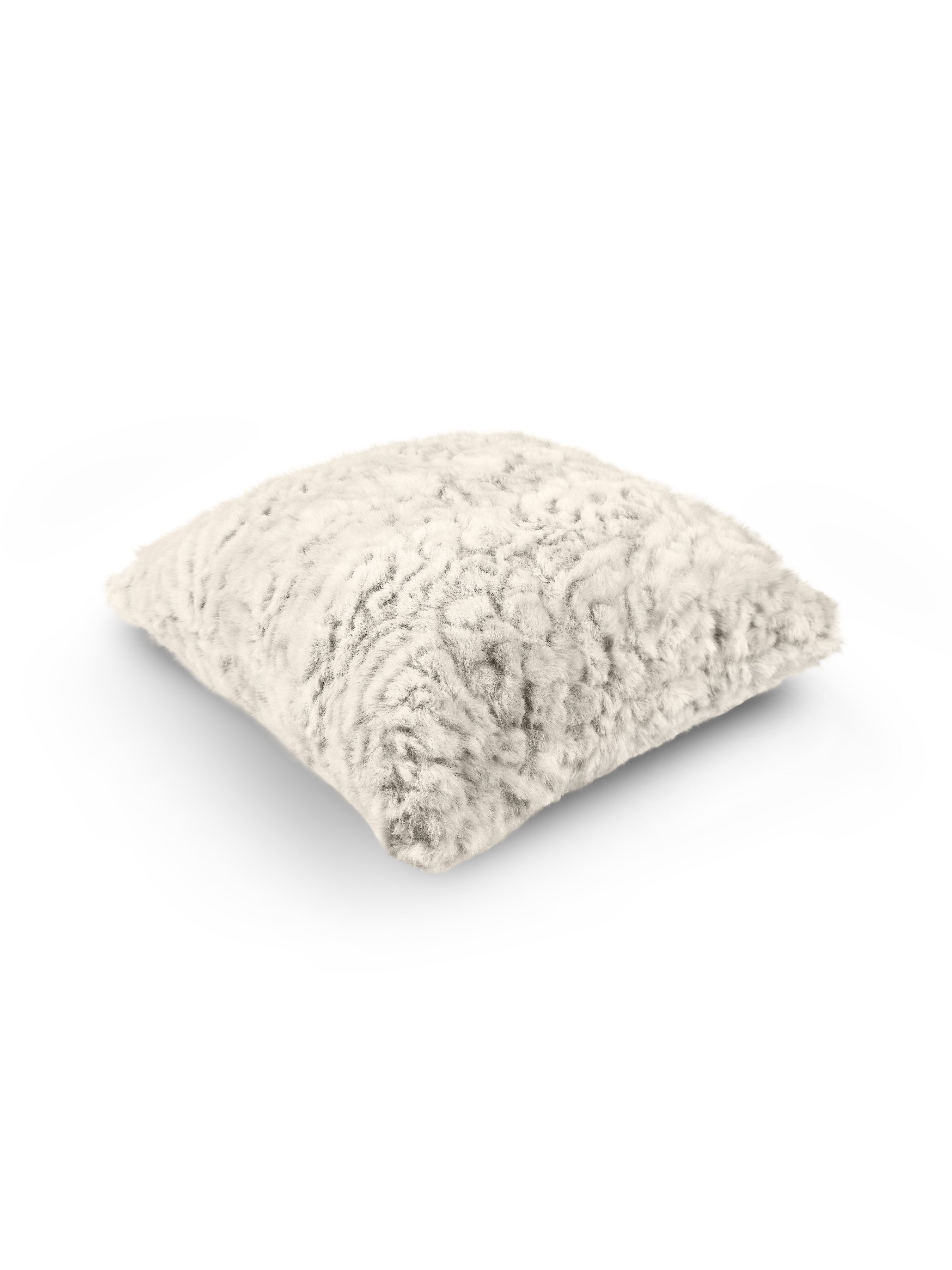 Set of 2 Fur Cloud Square Cushions 45x45cm - topside angle