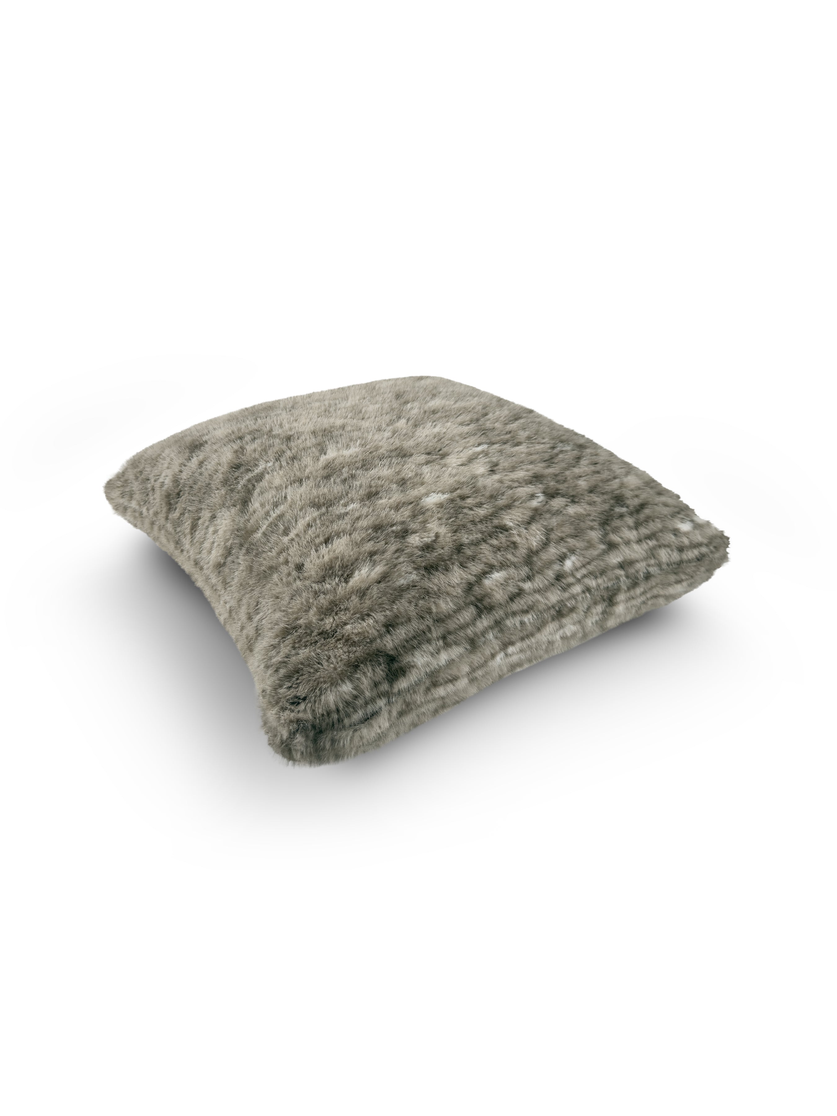 Set of 2 Fur Cobble Square Cushions 50x50cm - topside angle