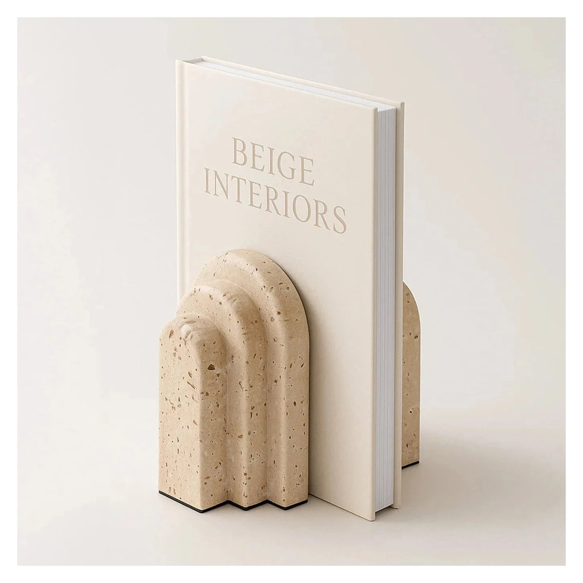 Empire Beige Marble Bookends