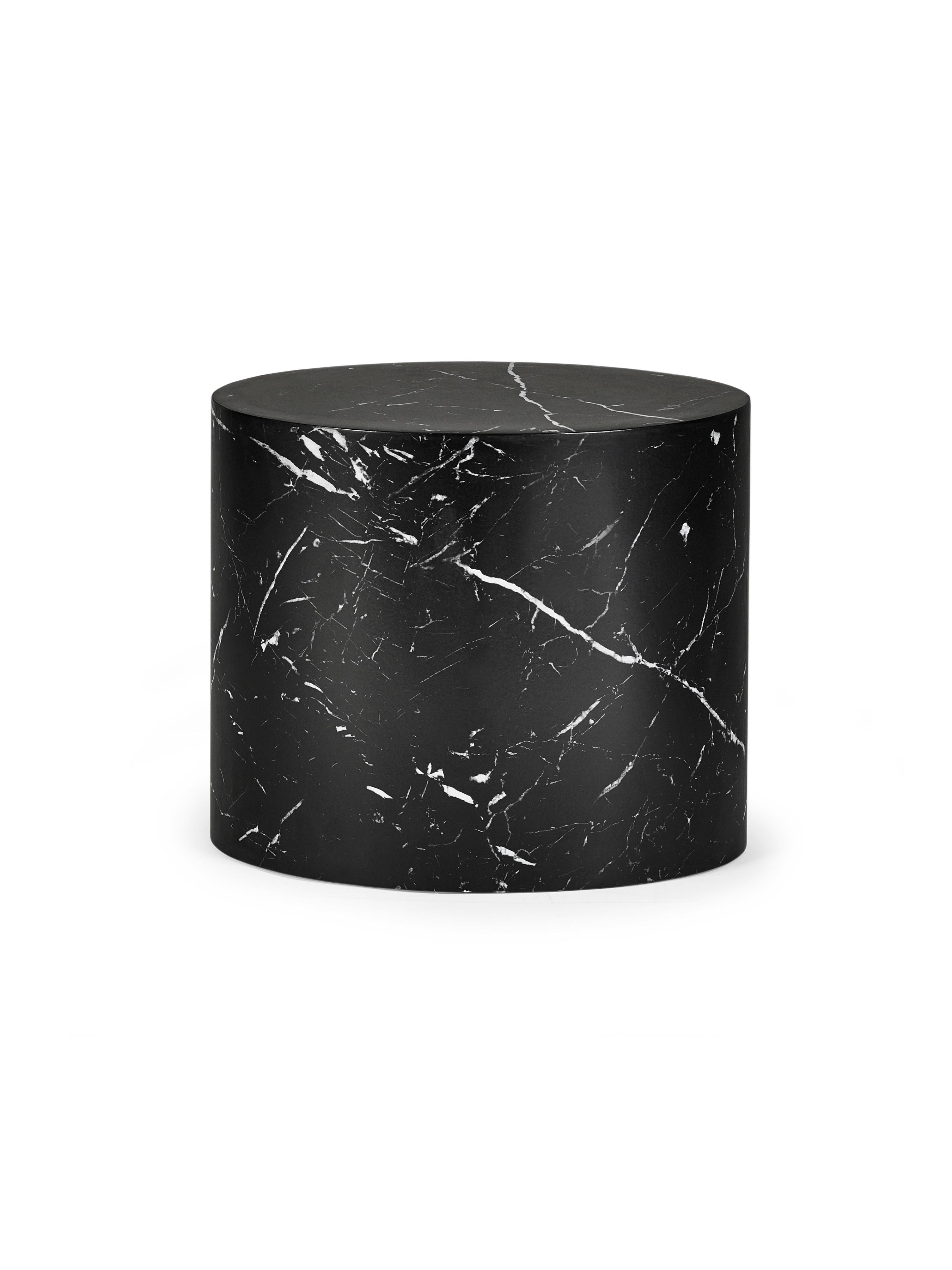 Rockwell Black Marble Effect Block Tables Nest of 2