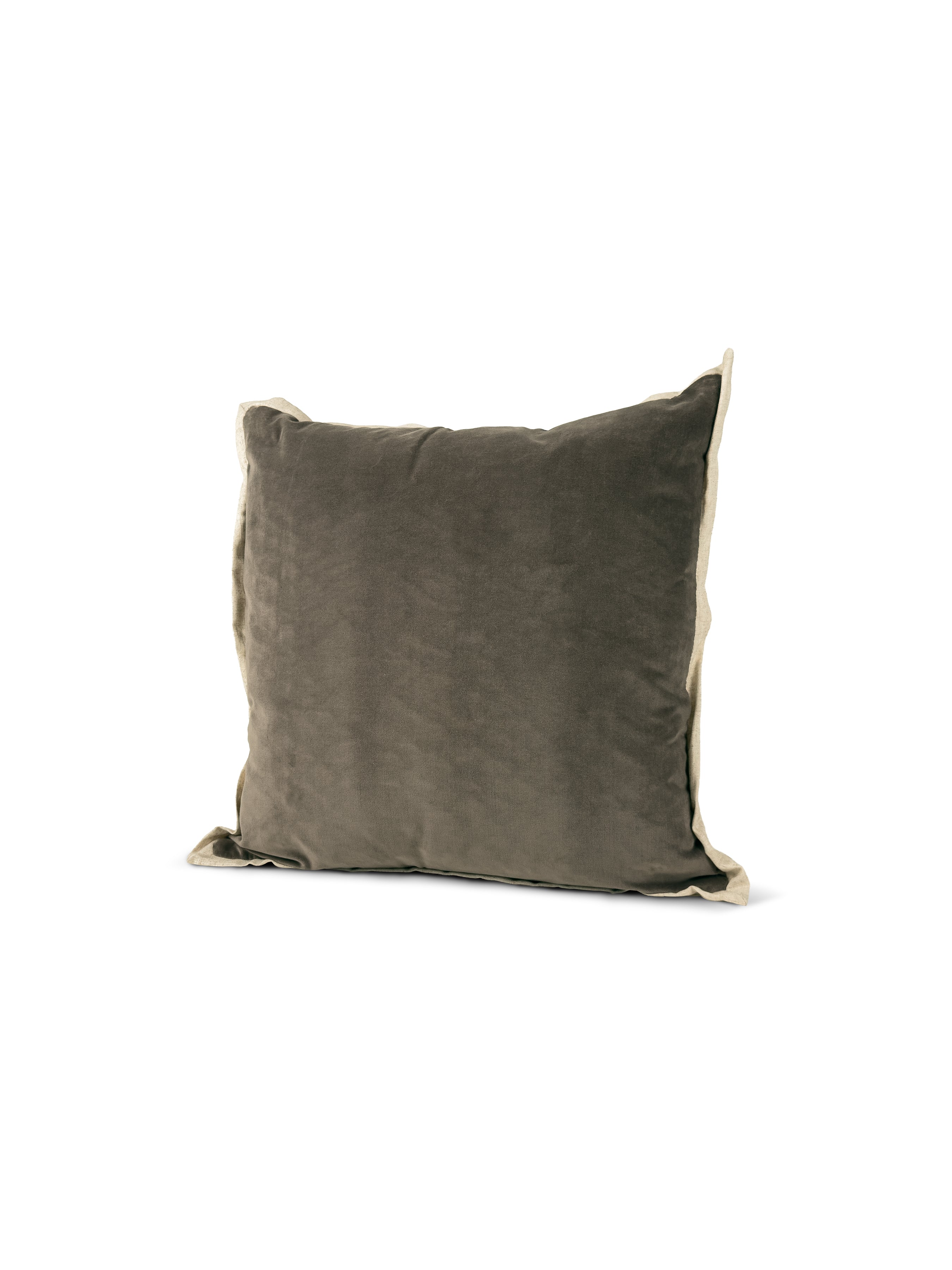 Set of 2 Extreme Lounging Linen Fringed Cotton Velvet Elephant Cushions 45 x 45cm - individual cushion front view