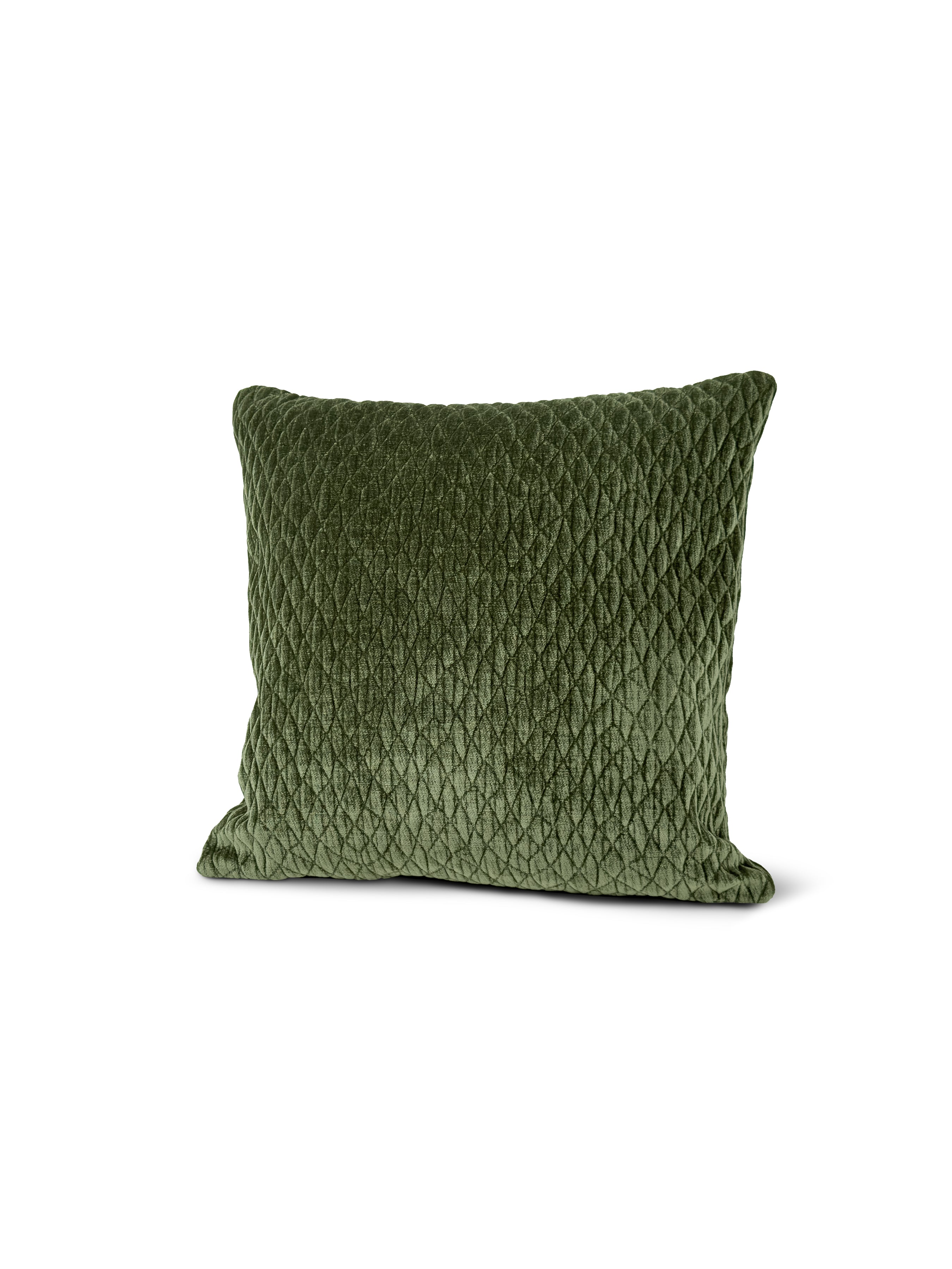 Set of 2 Extreme Lounging Quilted Chenille Emerald Cushions 45 x 45cm - individual cushion front view