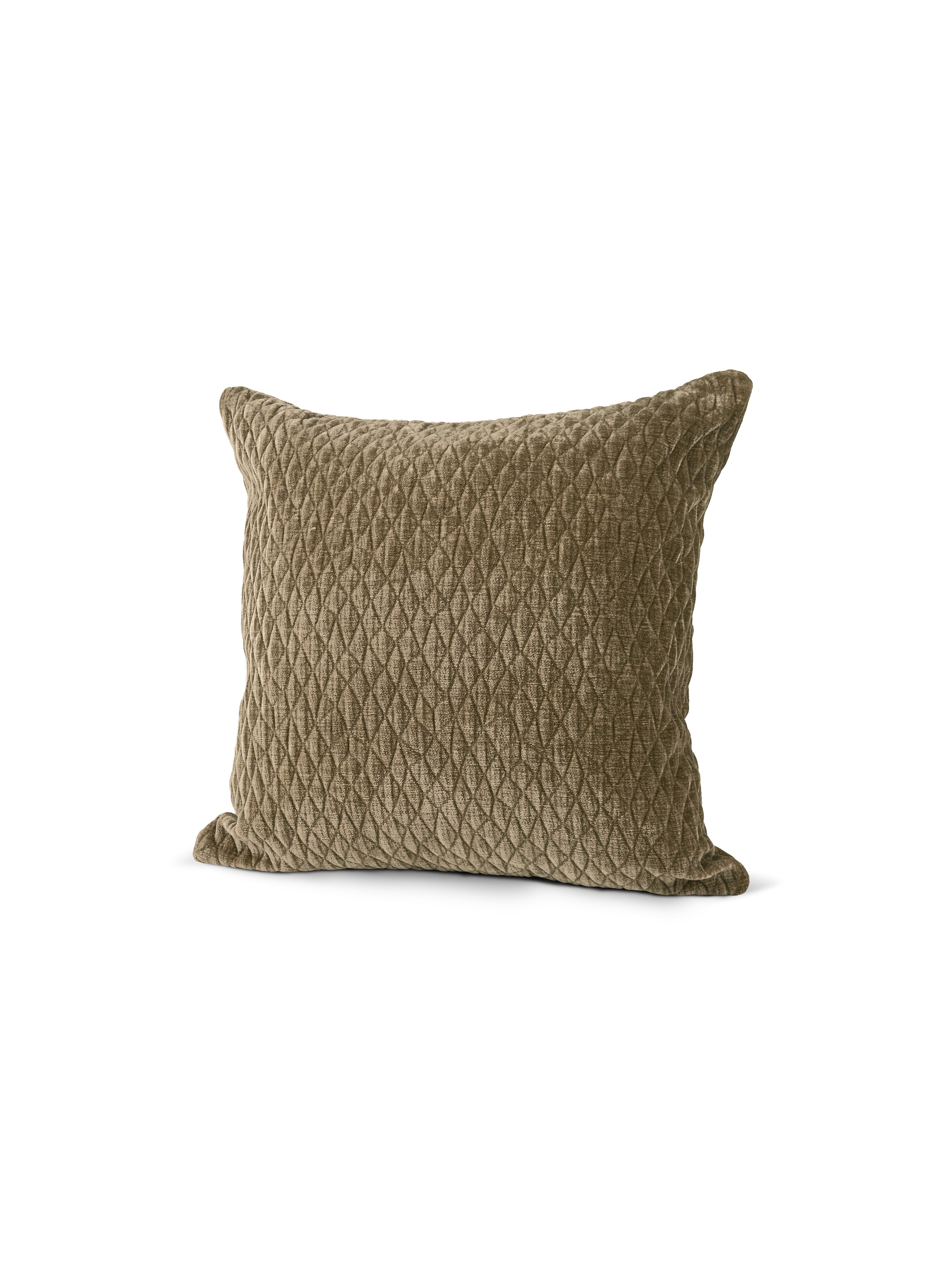 Set of 2 Extreme Lounging Quilted Chenille Stone Grey Cushions 45 x 45cm - individual cushion front view