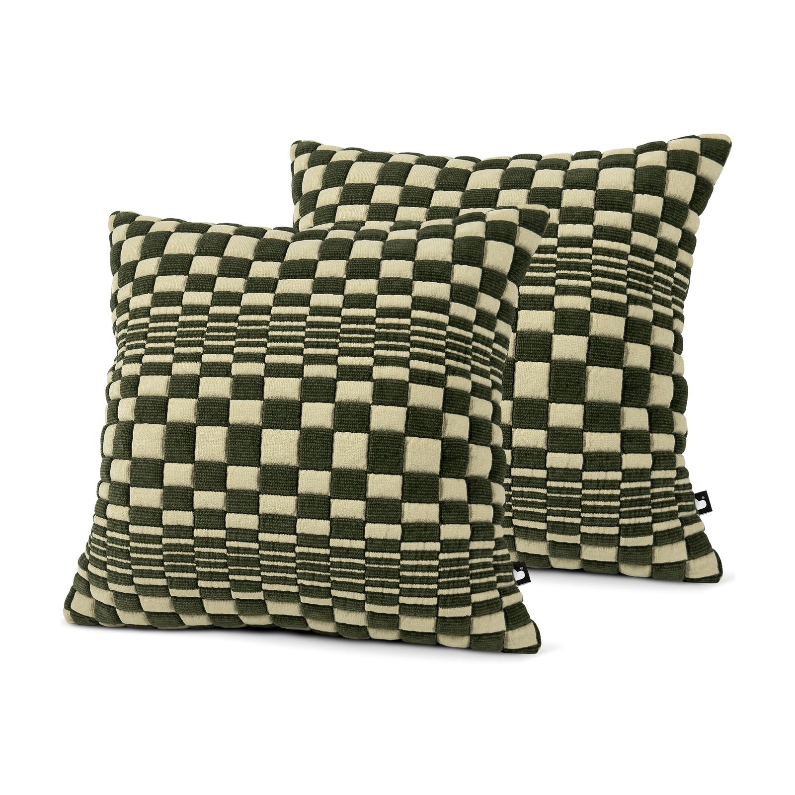 Set of 2 Pasha Green Square Cushions 45x45cm - twin pack