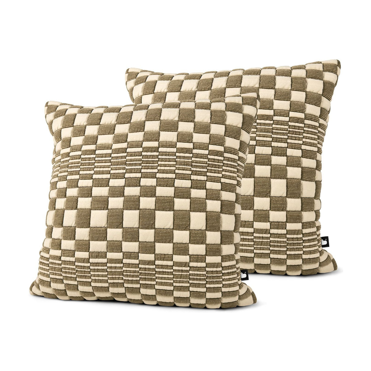 Set of 2 Pasha Taupe Square Cushions 45x45cm - twin pack