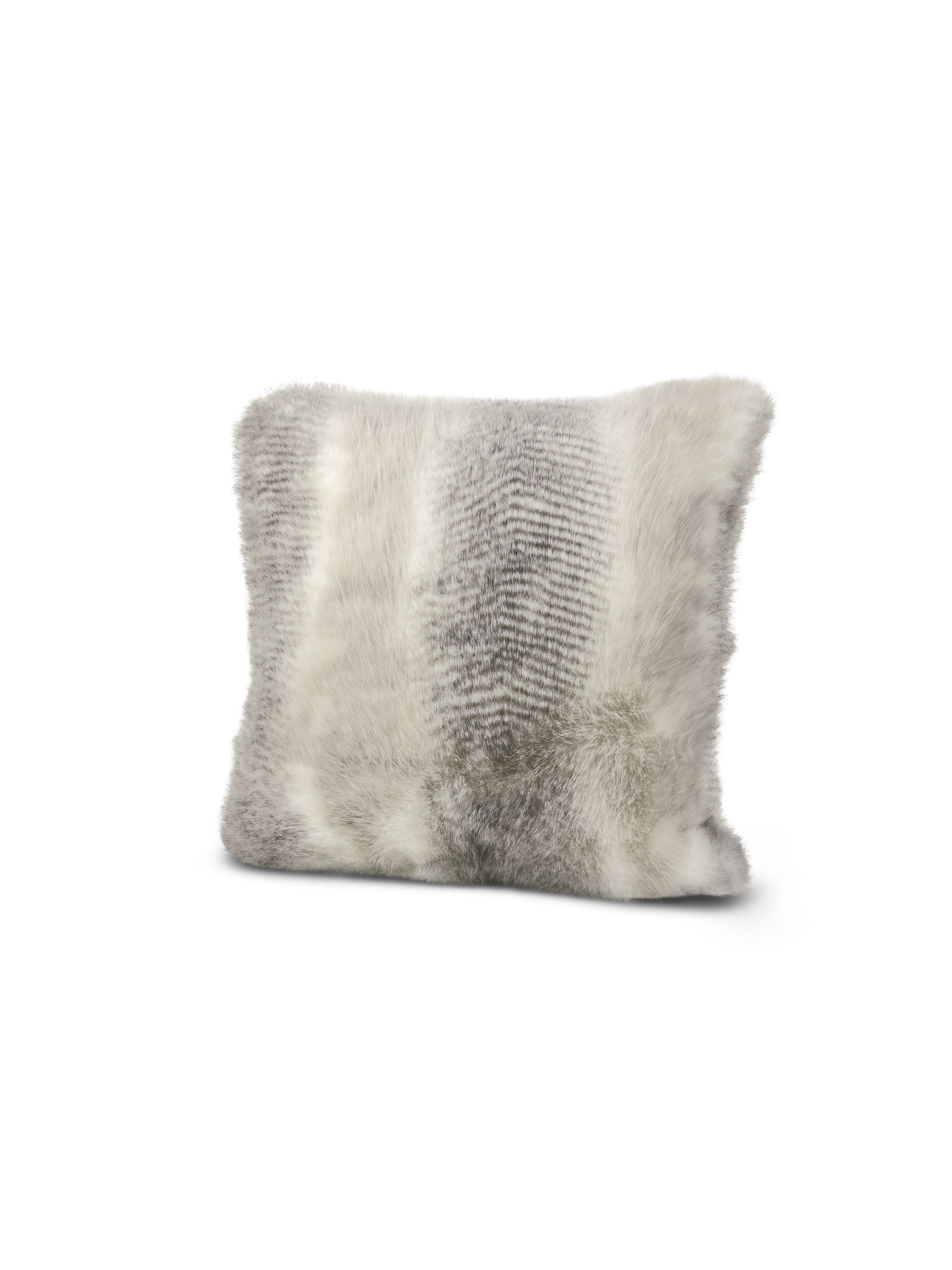 Set of 2 Extreme Lounging Fur Arctic Pearl Cushions 45 x 45cm - individual cushion front view