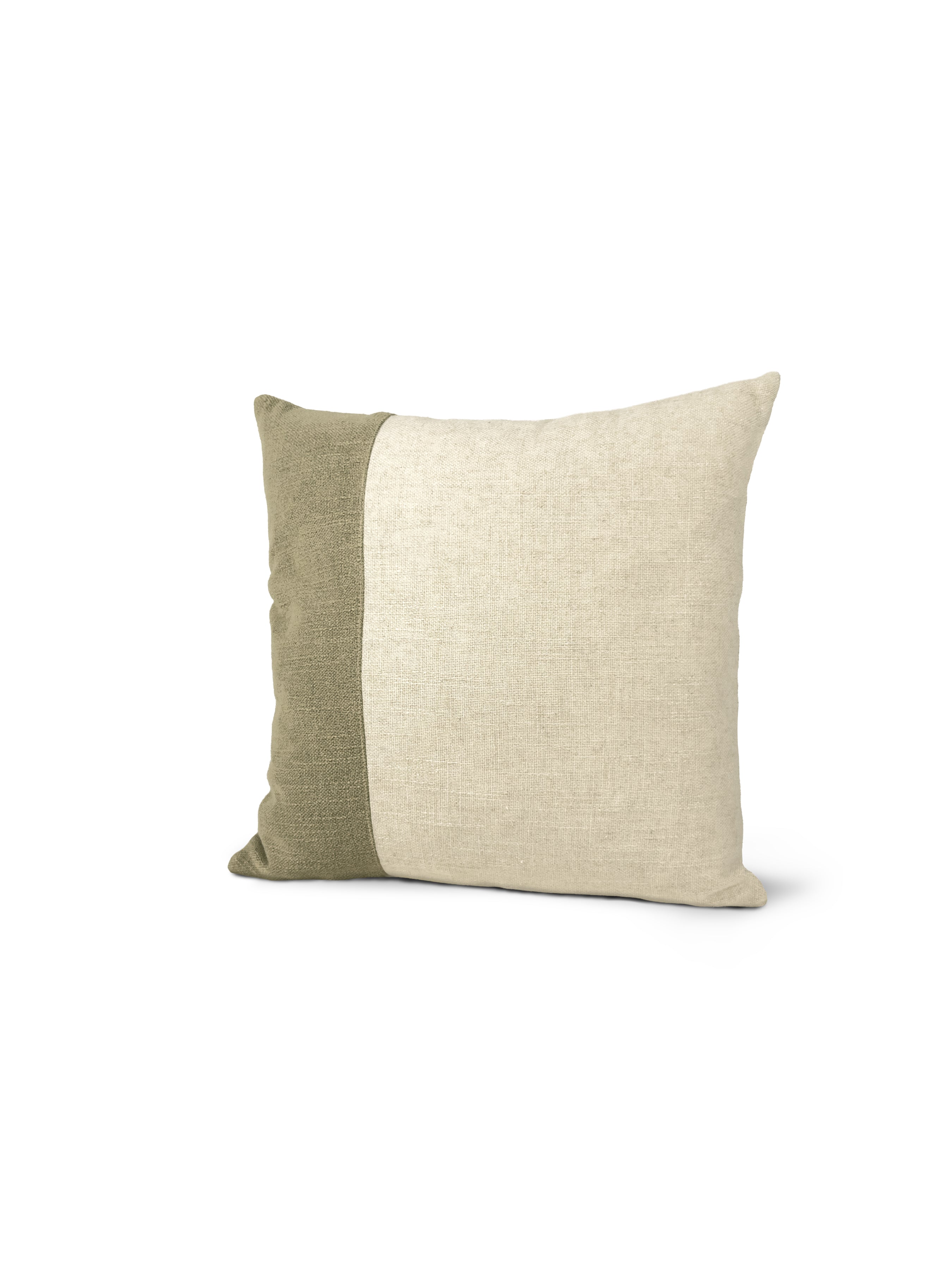 Set of 2 Extreme Lounging Panel Patch Natural Cushions 43 x 43cm - individual cushion front view