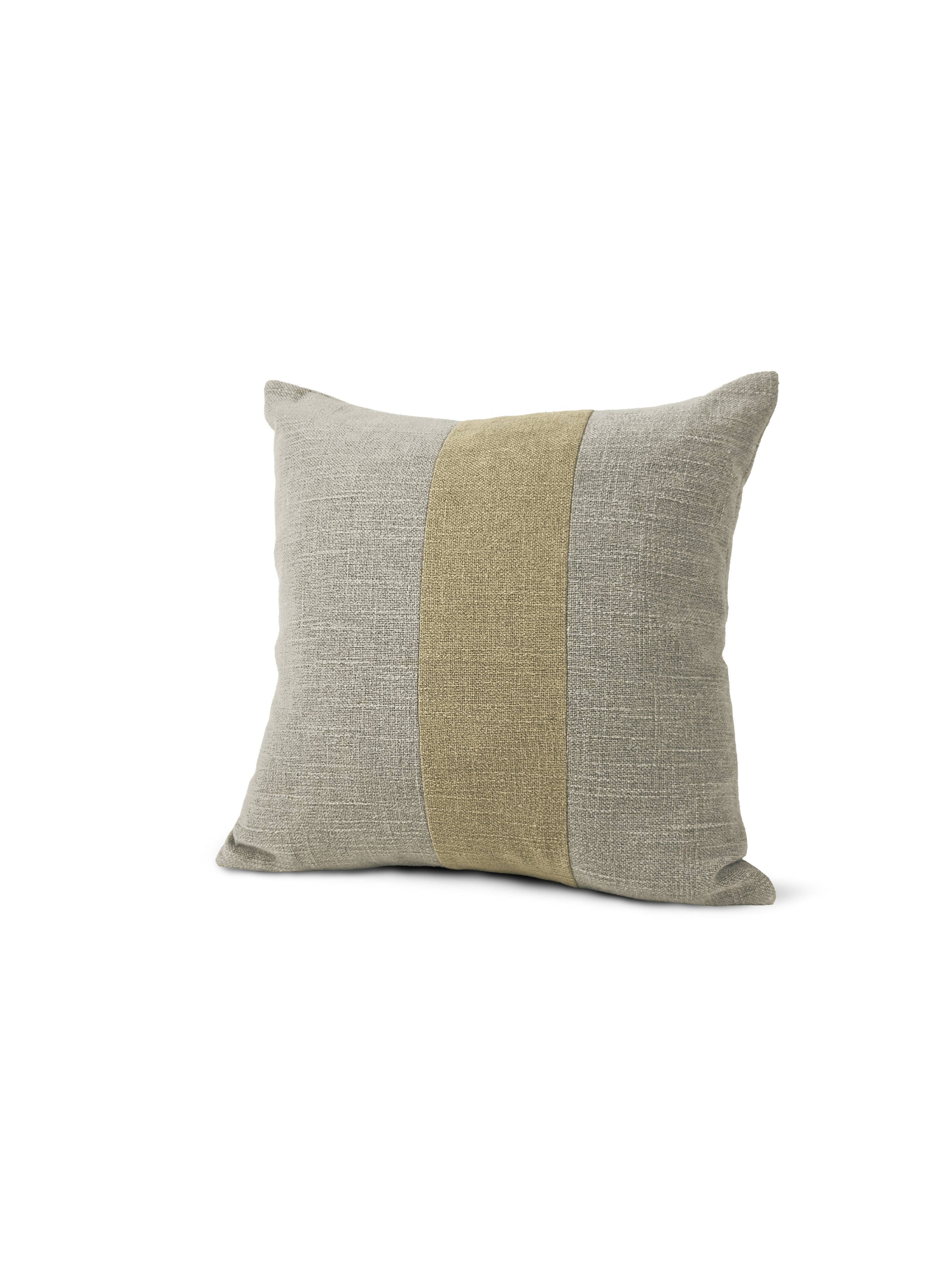Set of 2 Extreme Lounging Panel Patch Grey Cushions 43 x 43cm - individual cushion front view