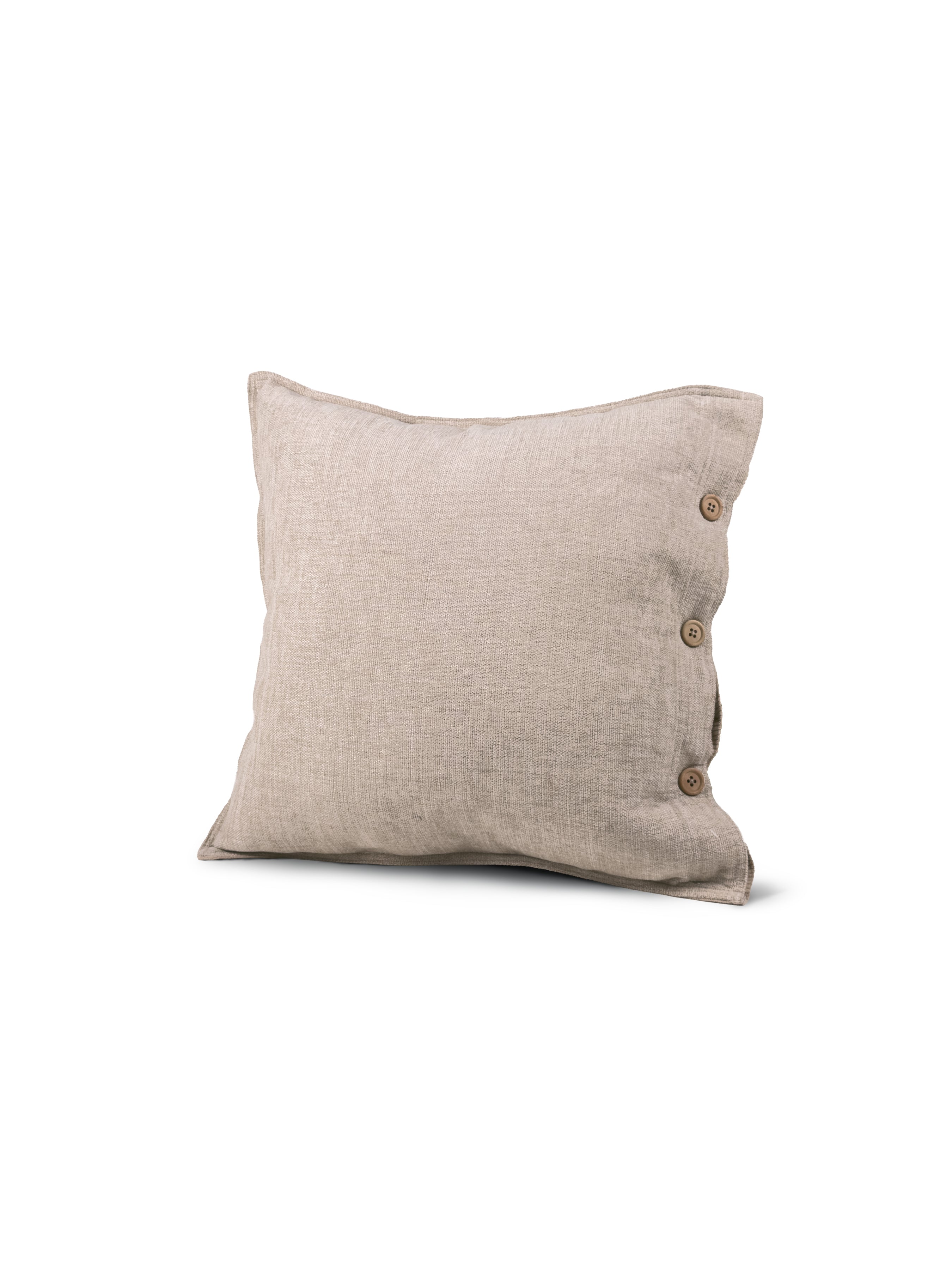 Set of 2 Extreme Lounging Classic Button Edge Natural Cushions 43 x 43cm - individual cushion front view