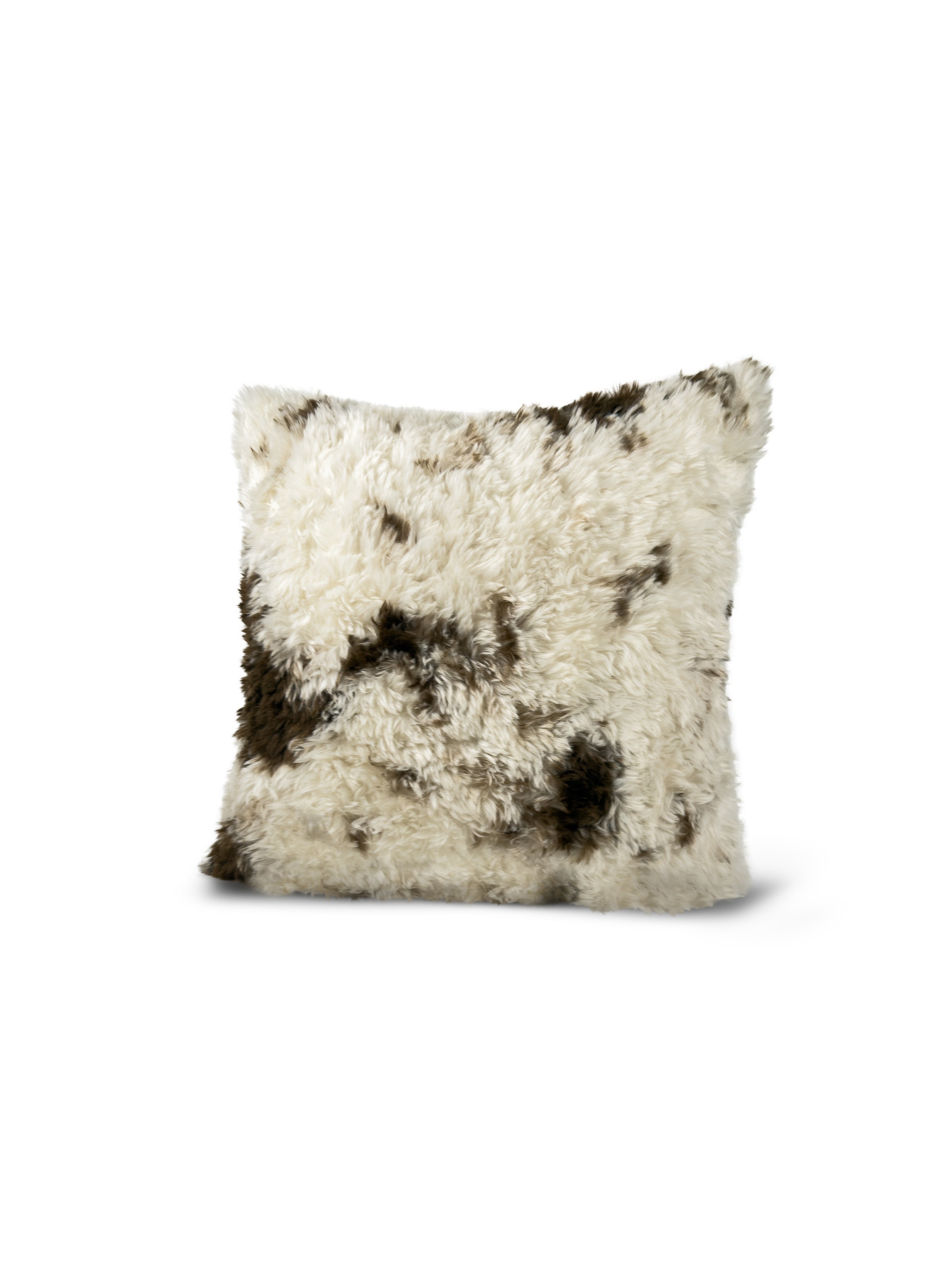 Set of 2 Extreme Lounging Fur Cow Print Cushions 50 x 50cm - individual cushion front view