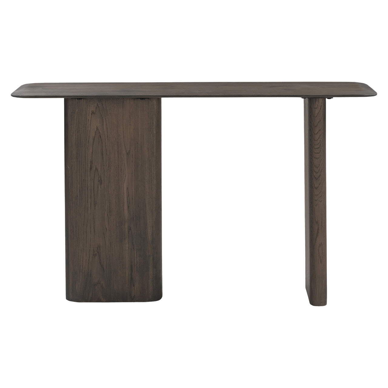 Richmond Interiors Castello Smoked Brown Oak Wood Console Table