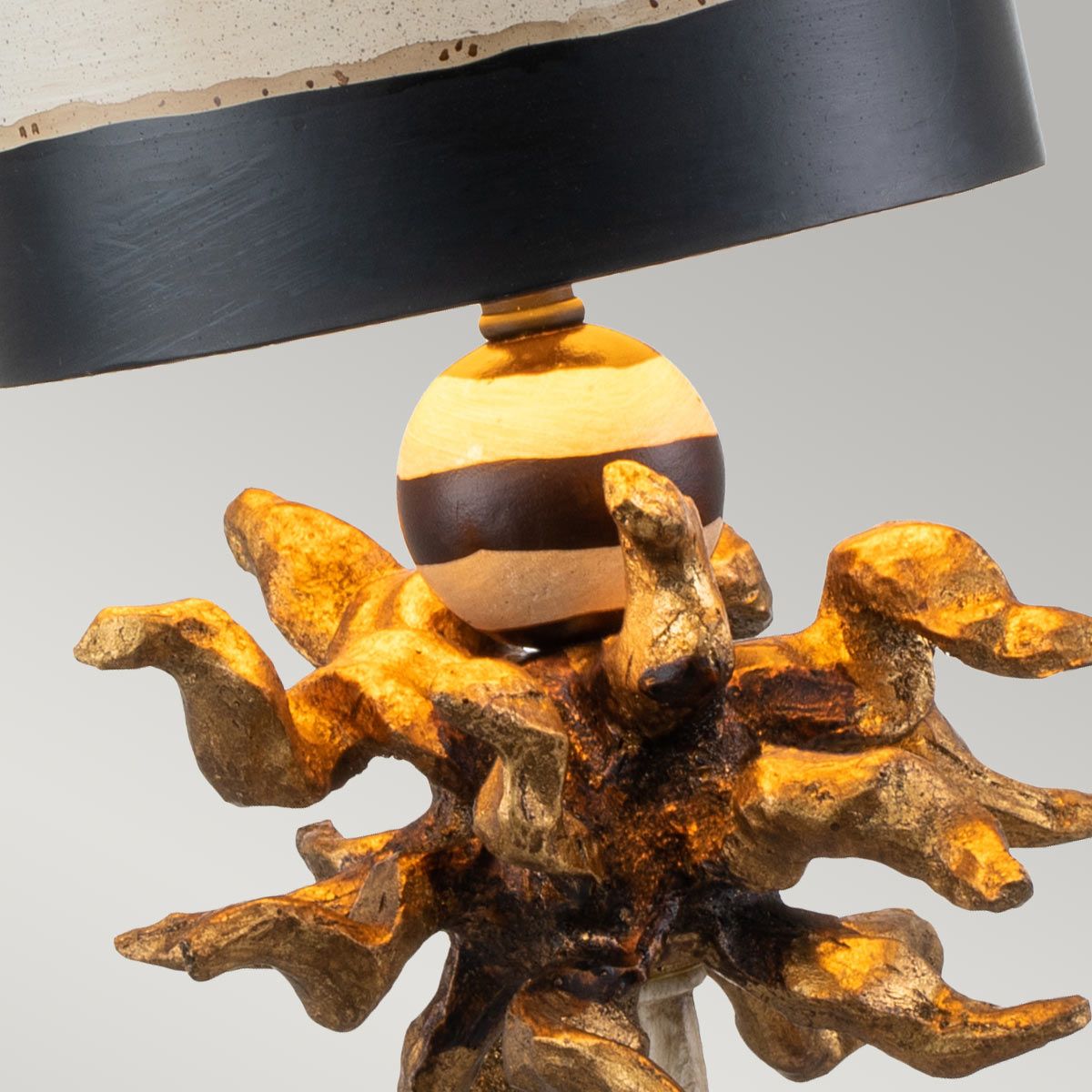 Shoulden Gold/Black/Cream Striped Table Lamp