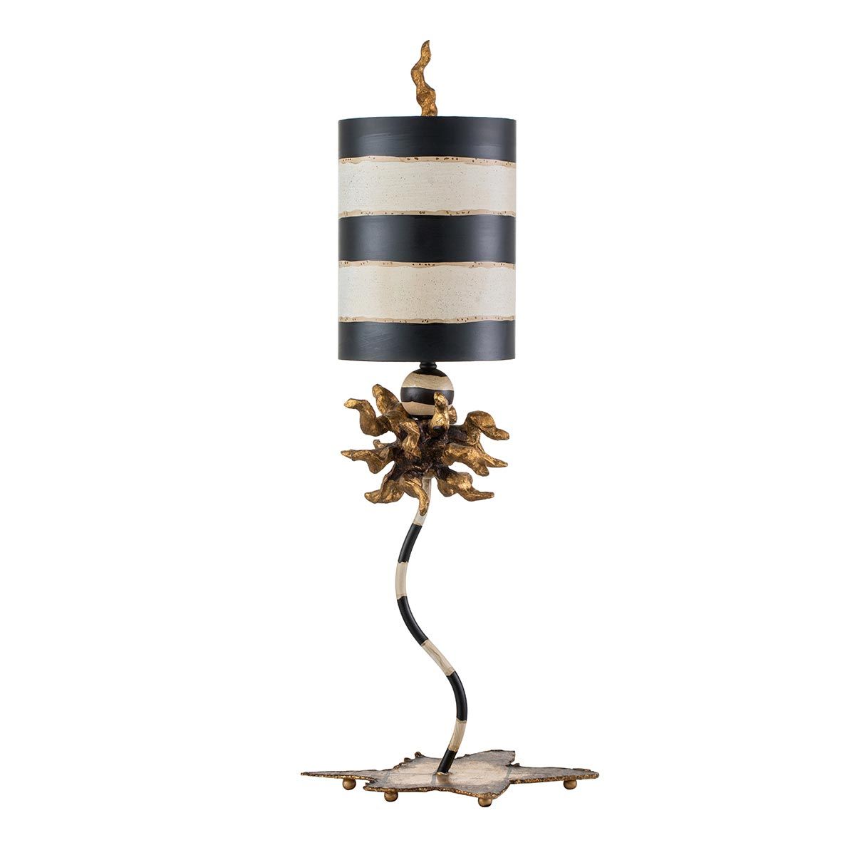 Shoulden Gold/Black/Cream Striped Table Lamp