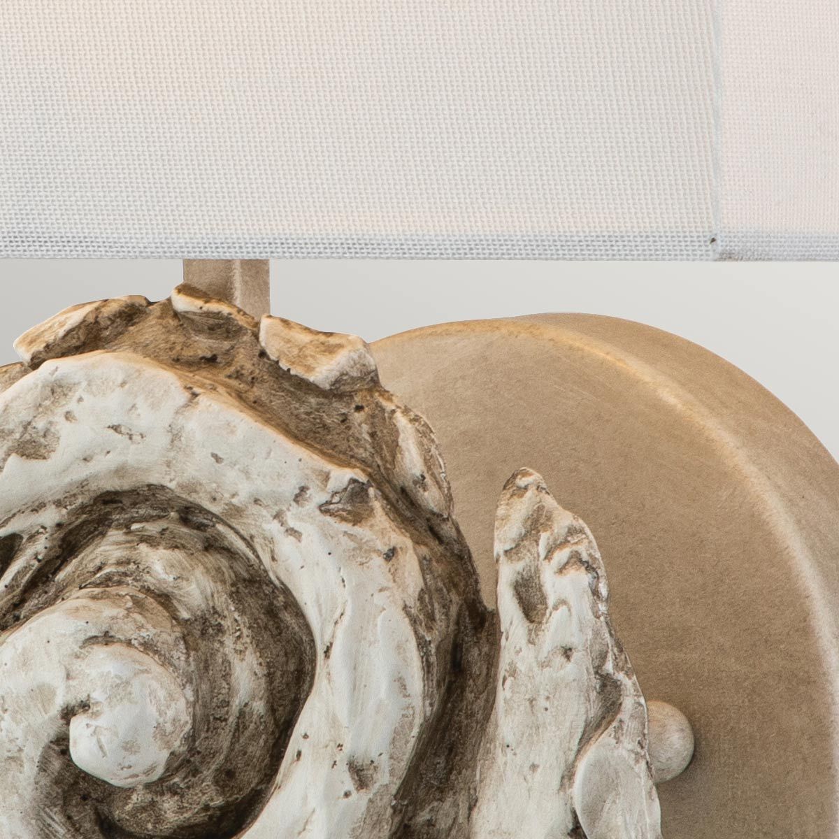 Swirl 1lt Large Wall Light - Bone White