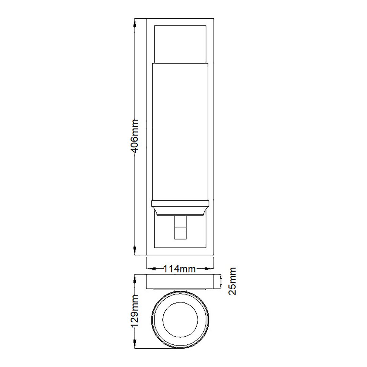 Sierra Single Large Wall Light - Chrome