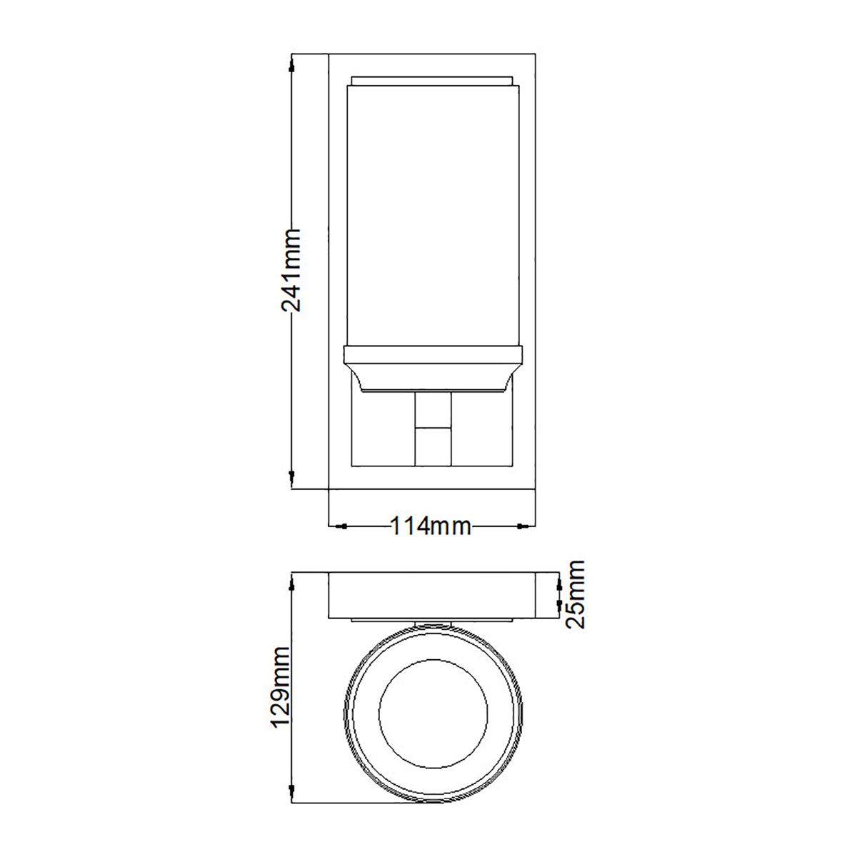Sierra Single Small Wall Light - Chrome