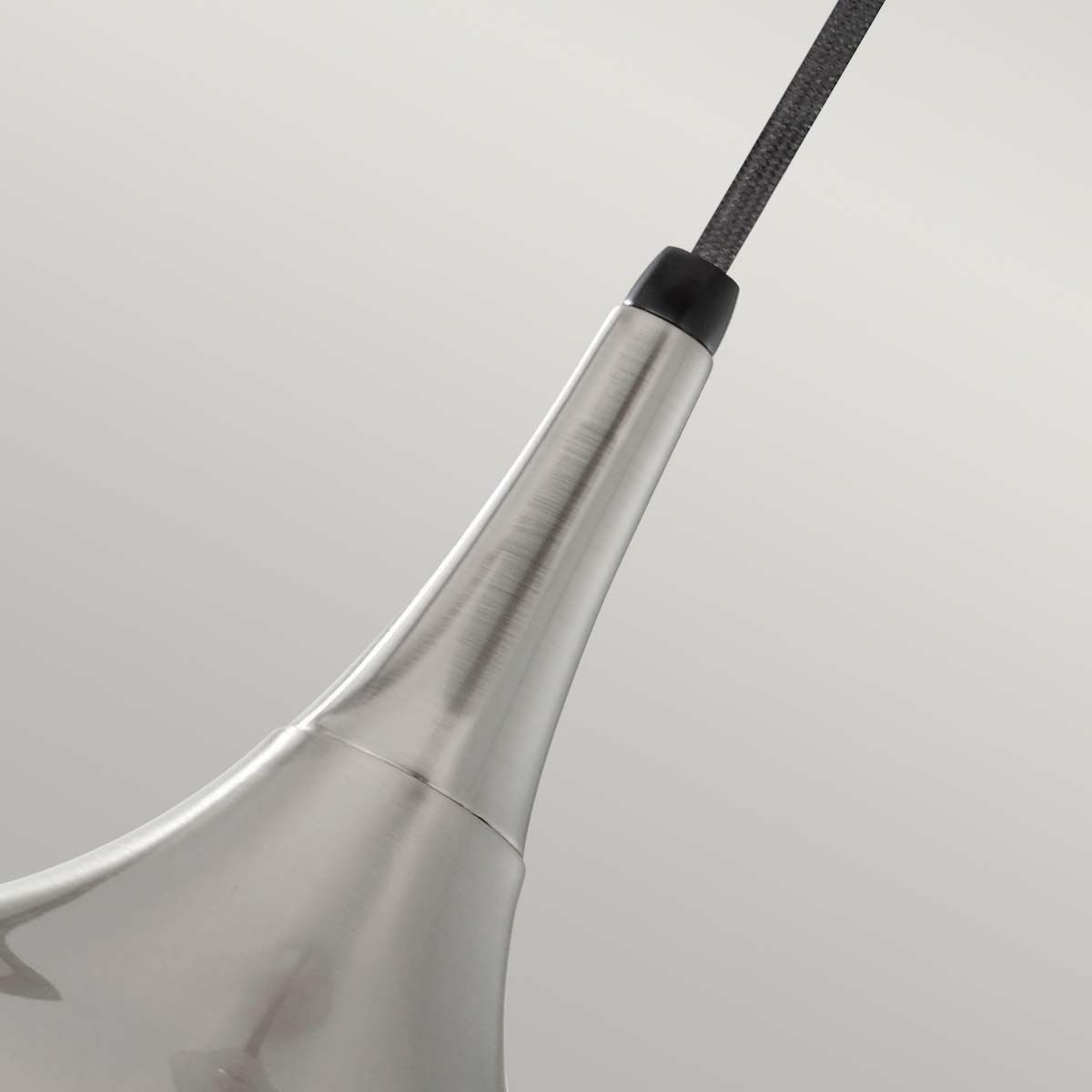 Ashby Single Medium Pendant Light - Brushed Steel
