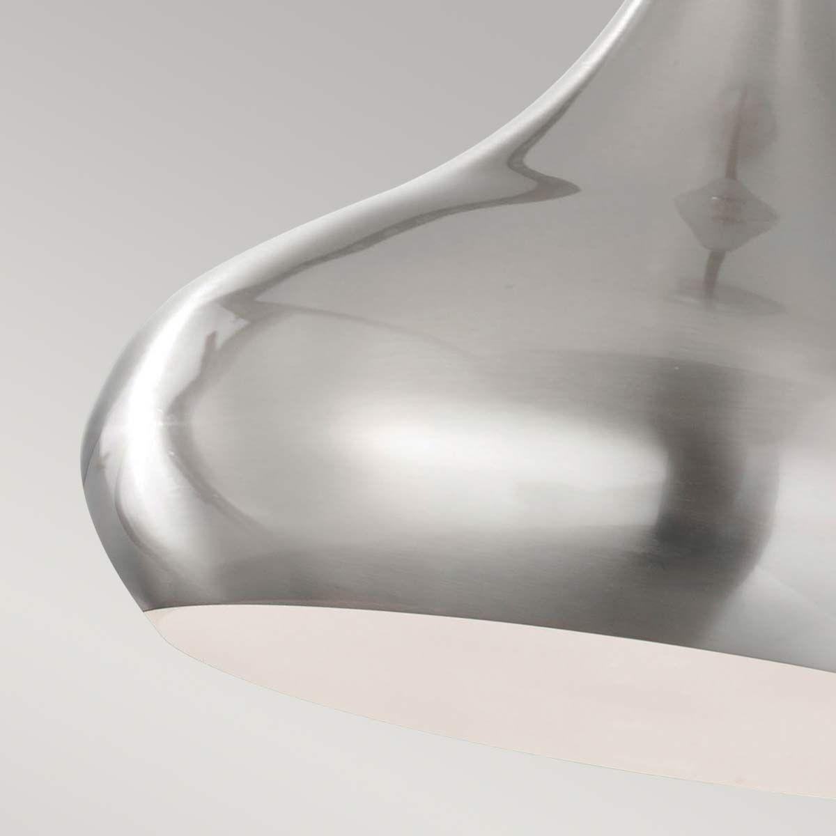 Ashby Single Medium Pendant Light - Brushed Steel