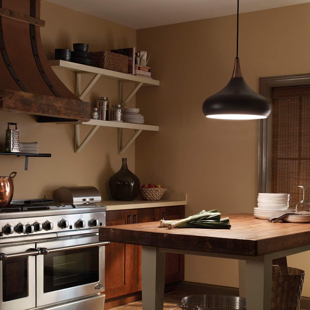 Ashby Single Medium Pendant Light - Bronze