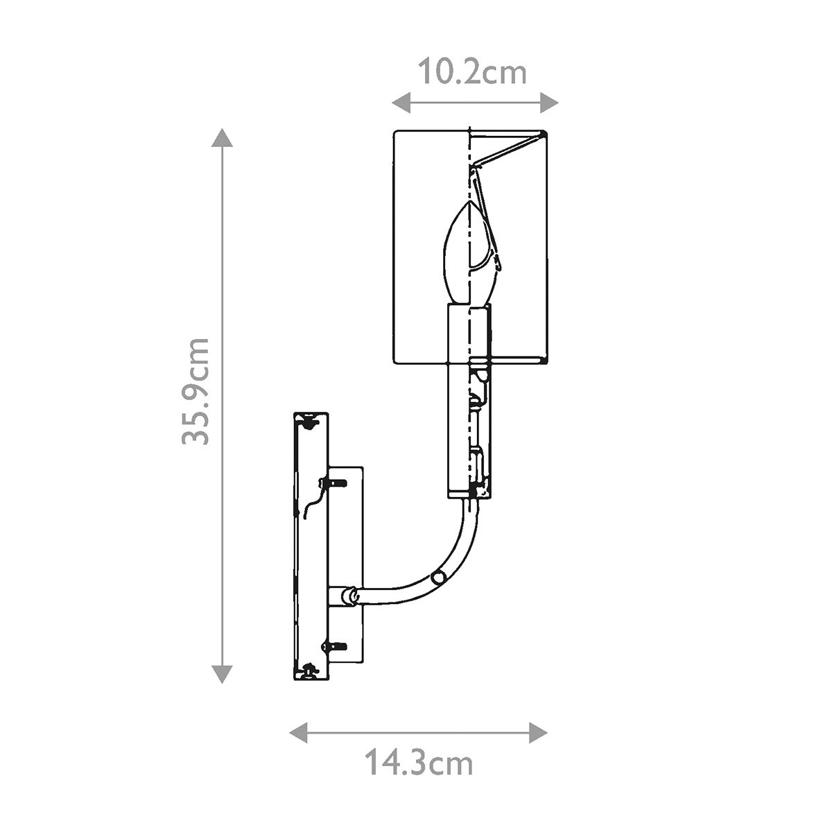 Mistro Single Wall Light - Nickel