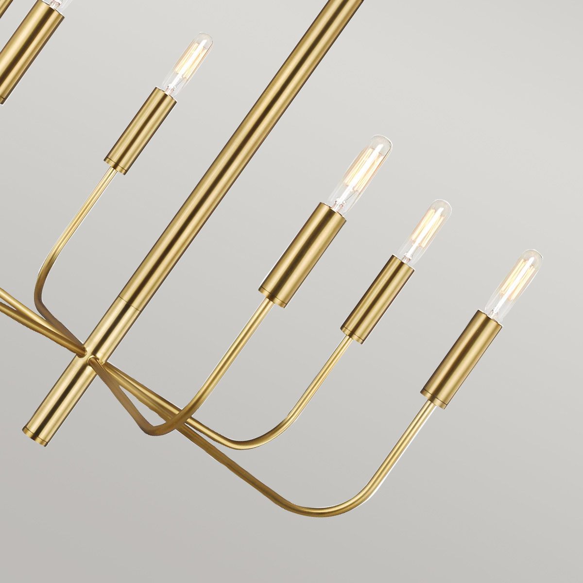 Mistro 6 Light Chandelier - Brass