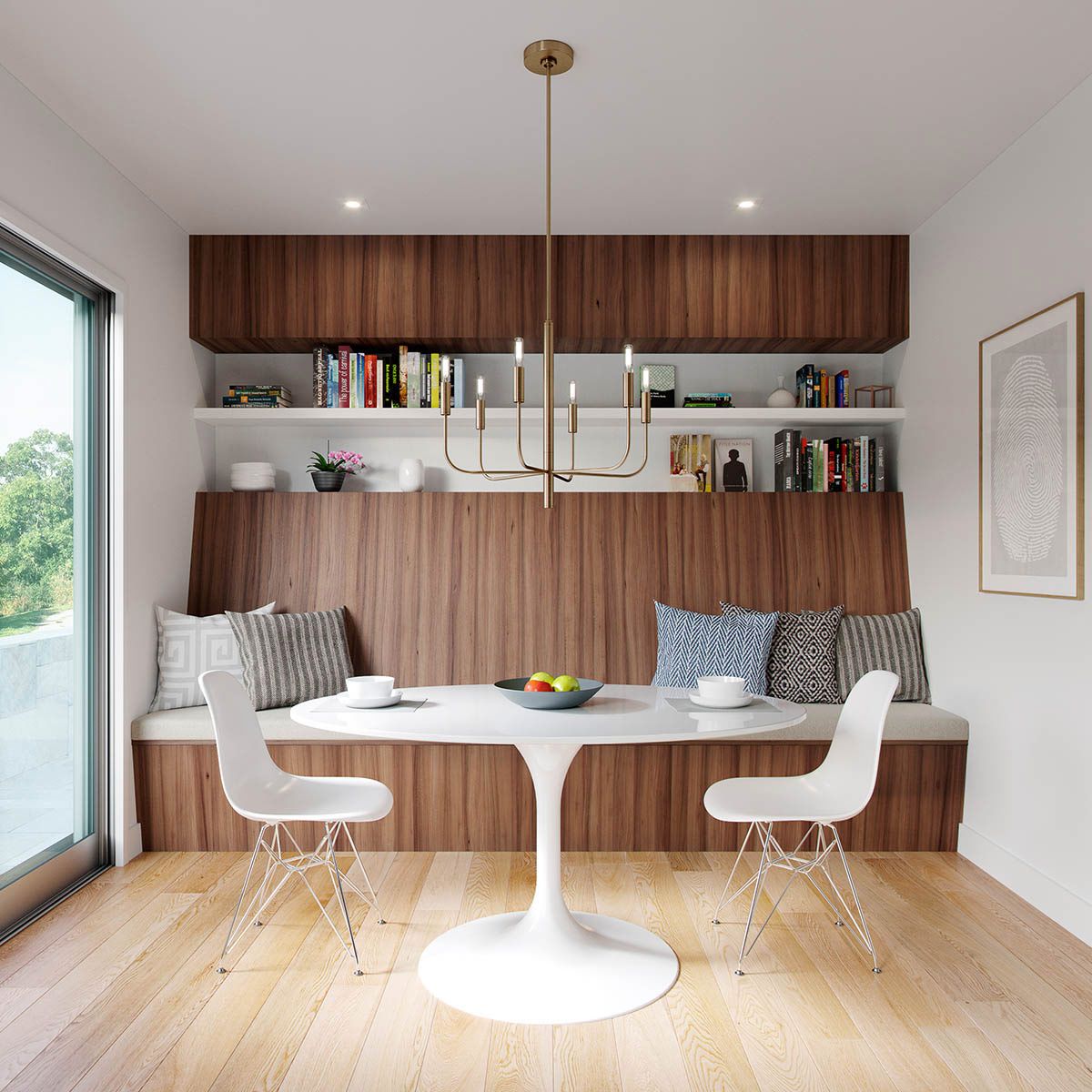 Mistro 6 Light Chandelier - Brass