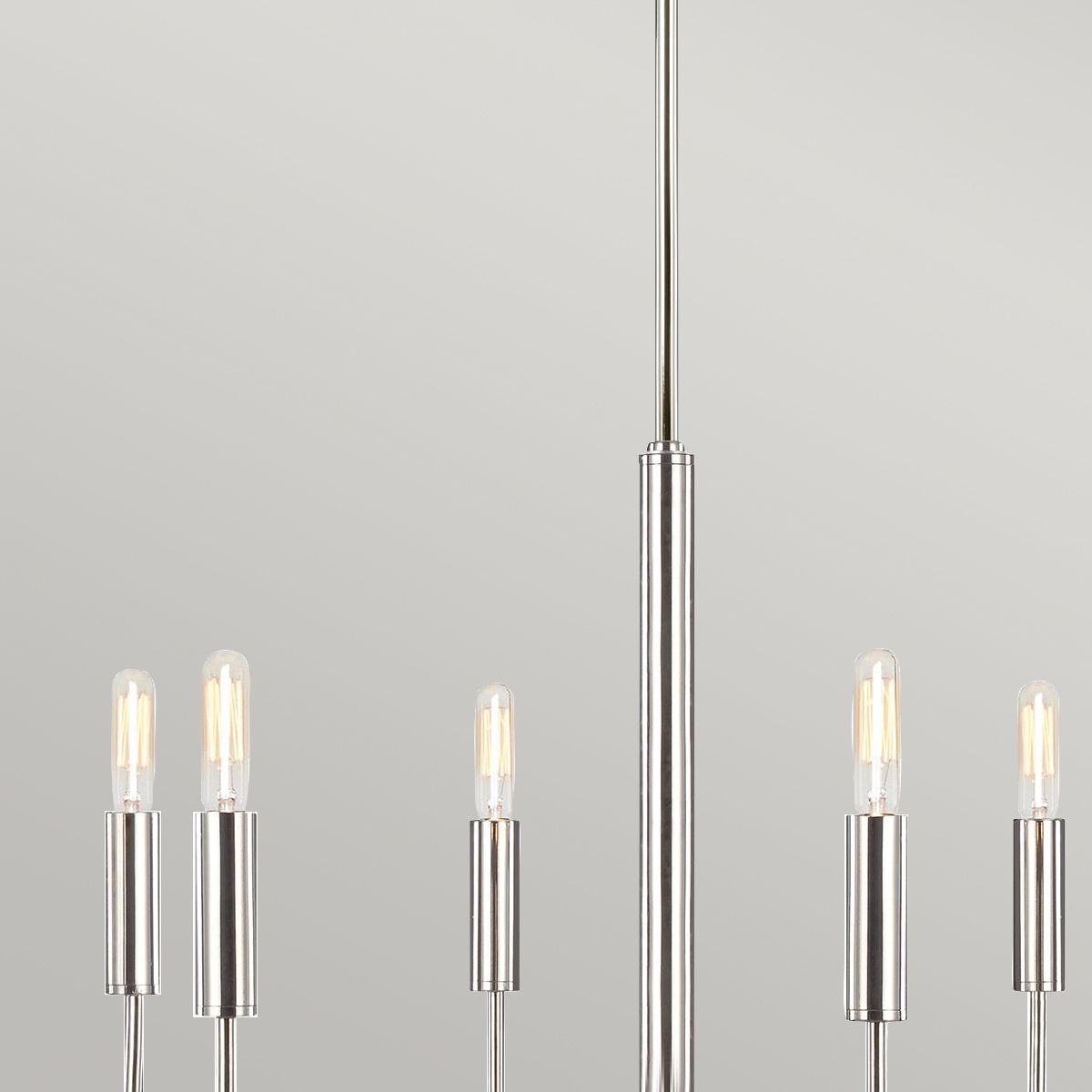 Mistro 6 Light Chandelier - Nickel