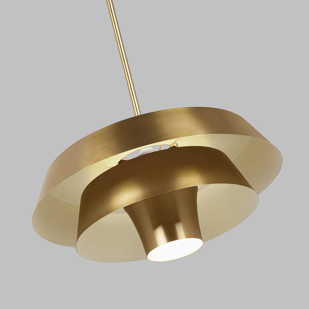 Ollie Single Pendant Light - Brass