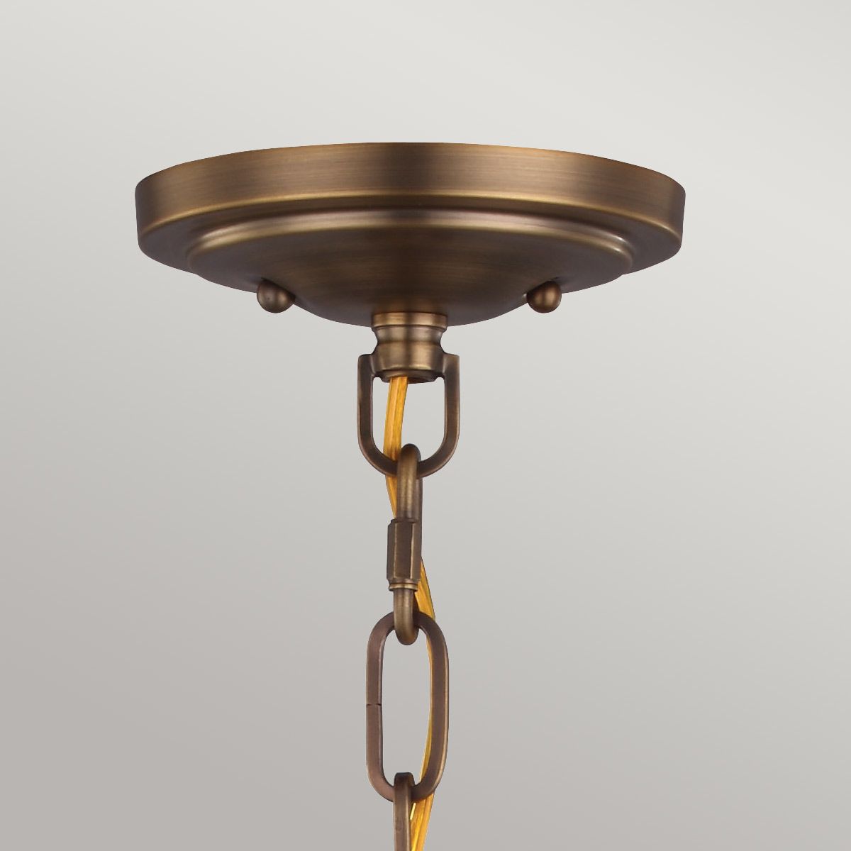 Florentine Single Mini Pendant Light - Black & Brass