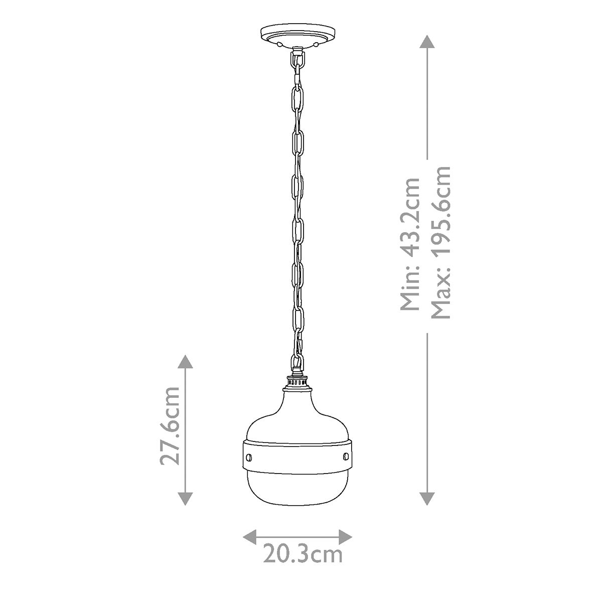 Florentine Single Mini Pendant Light - Black & Brass