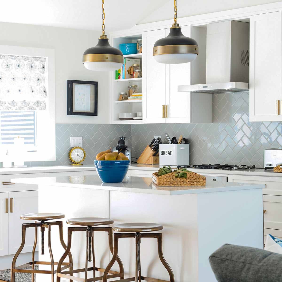 Florentine Double Pendant Light - Black & Brass