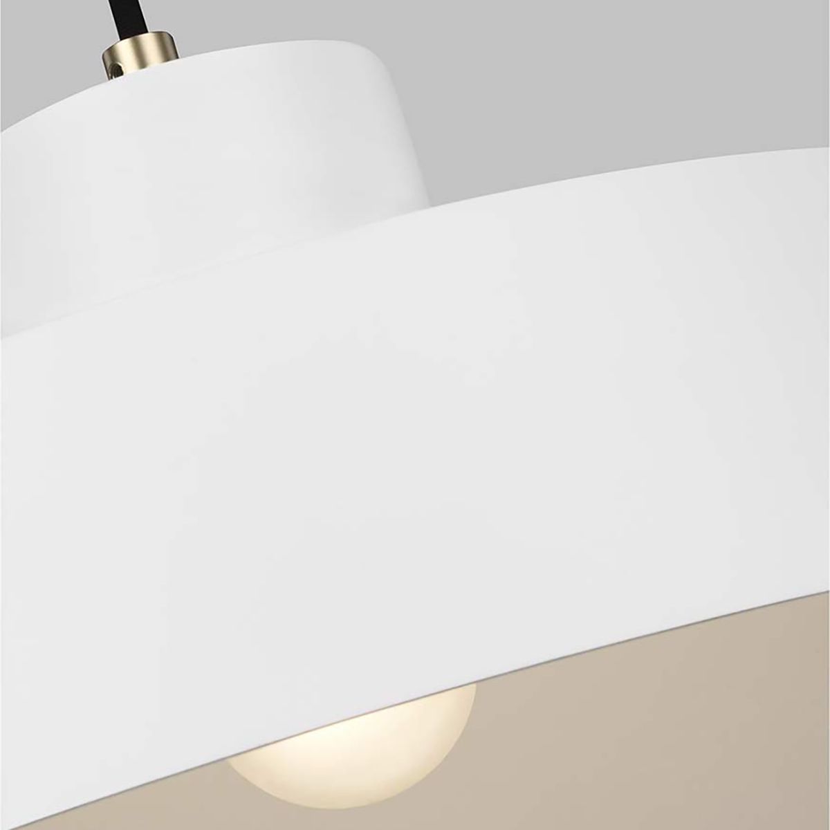Candor Single Pendant Light - White & Brass