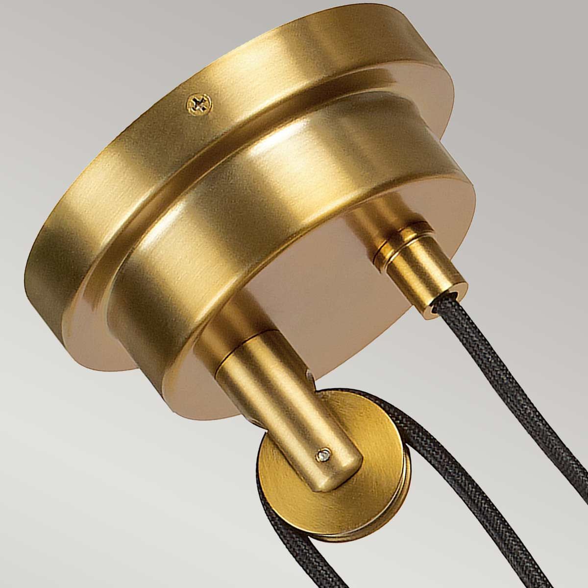Candor Single Pendant Light - White & Brass