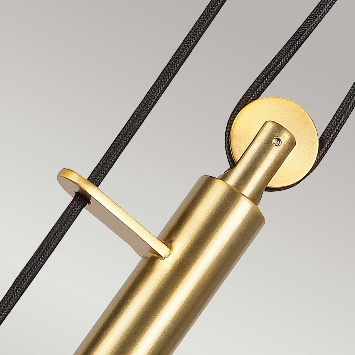 Candor Single Pendant Light - White & Brass