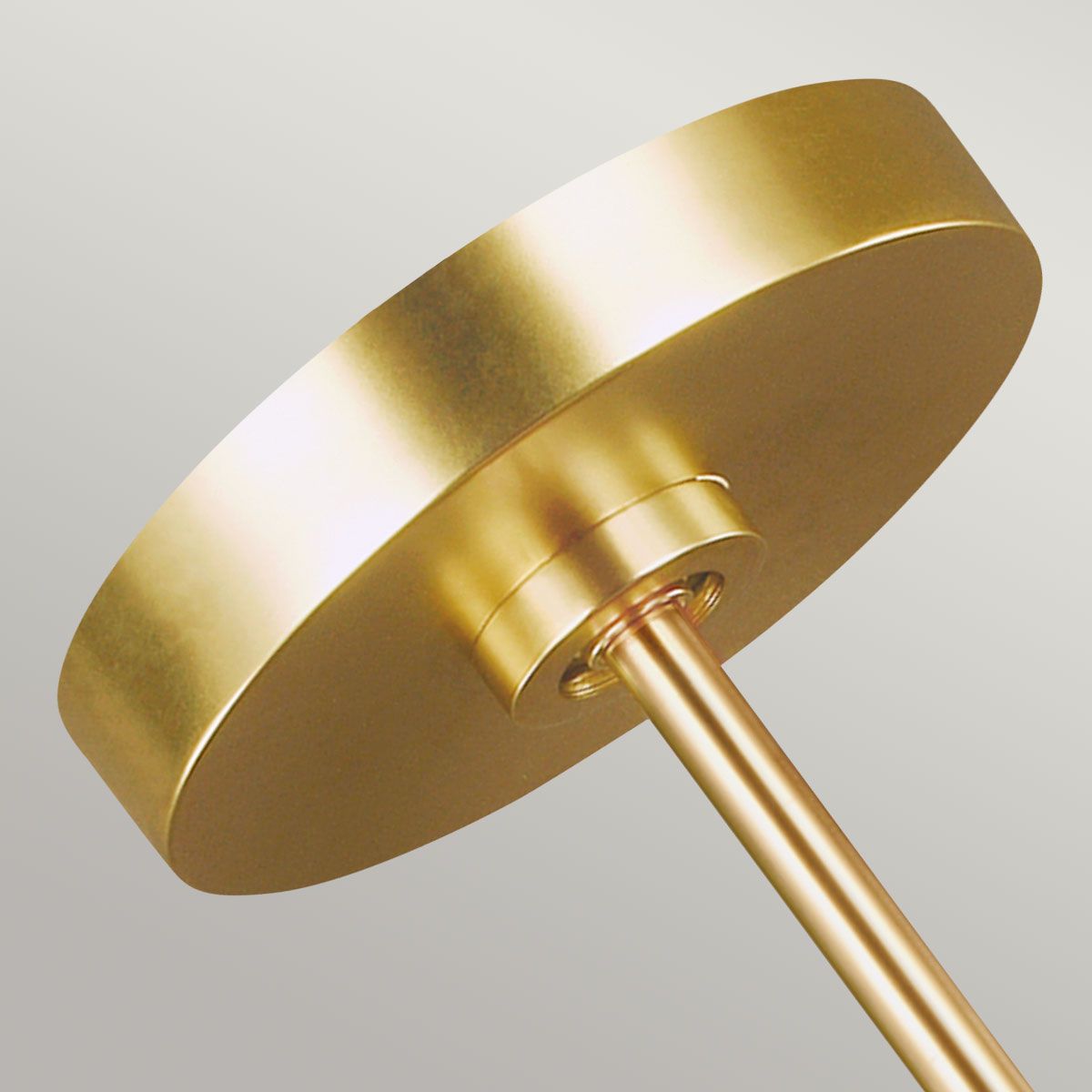 Helston Single Pendant Light - White & Brass