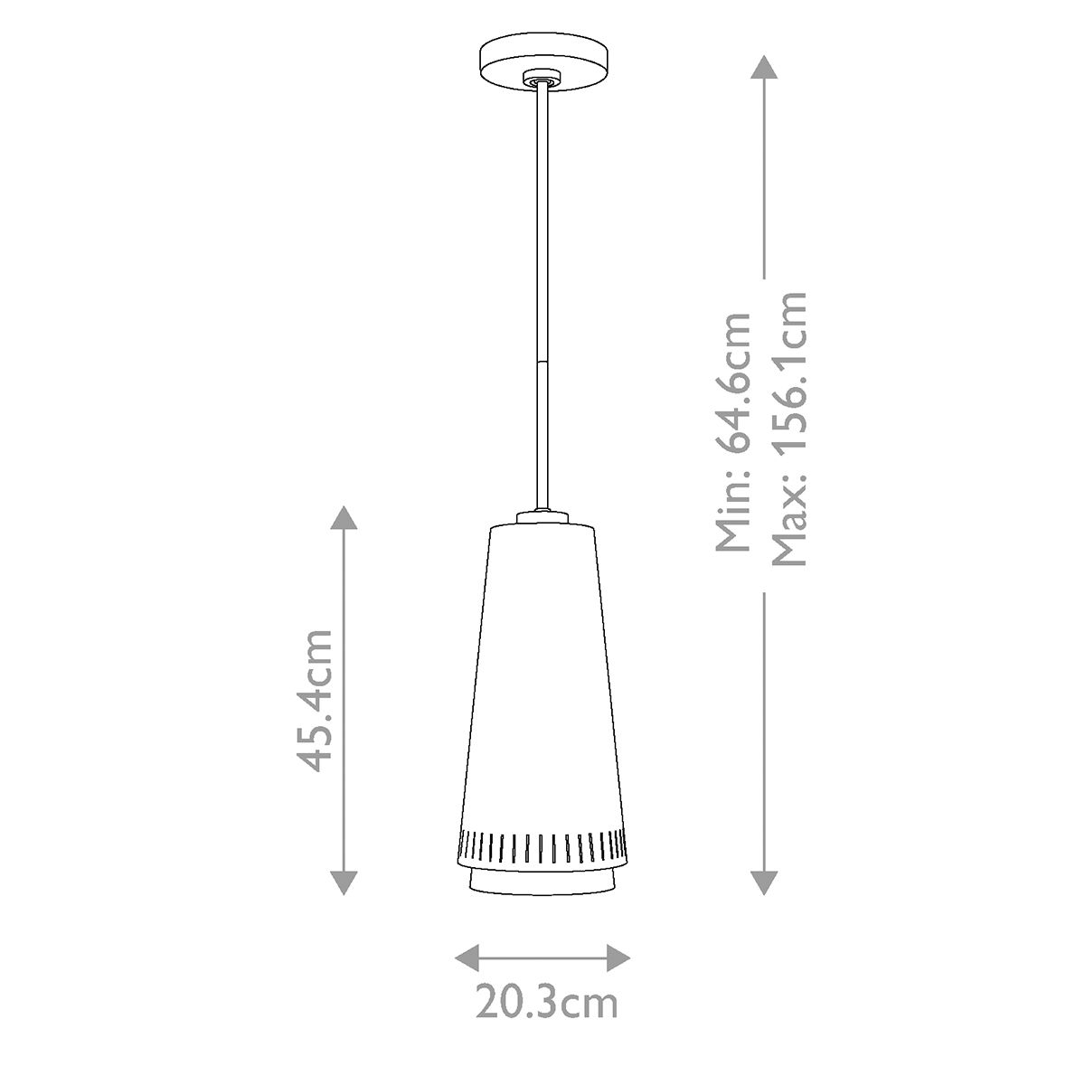 Helston Single Pendant Light - White & Brass