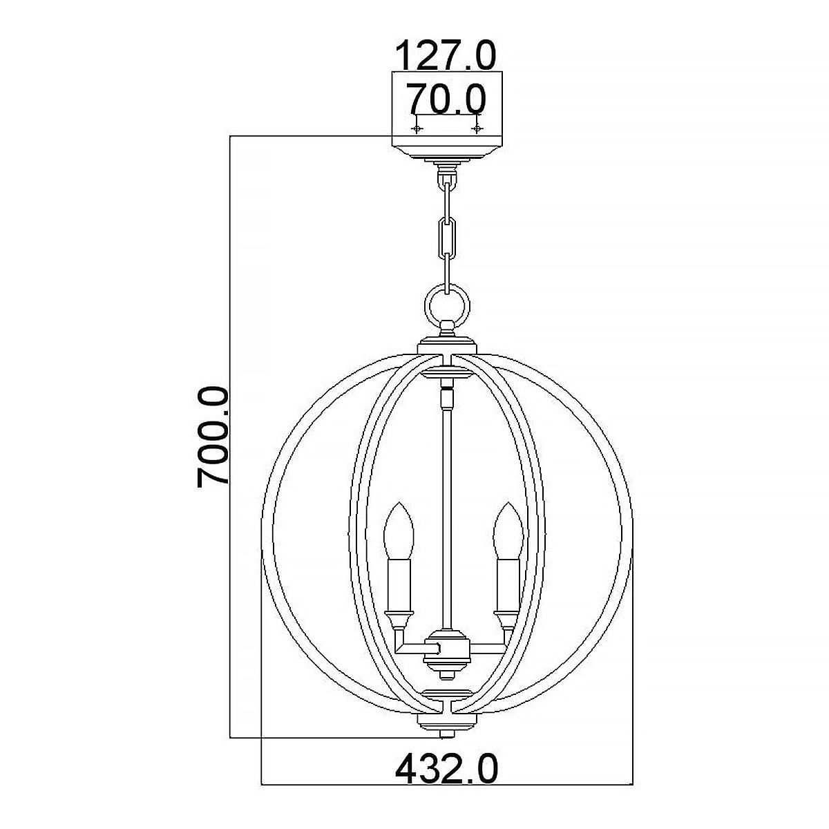 Anderson Triple Medium Pendant Light - Nickel