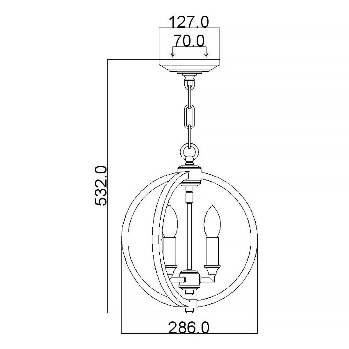 Anderson Triple Small Pendant Light - Nickel
